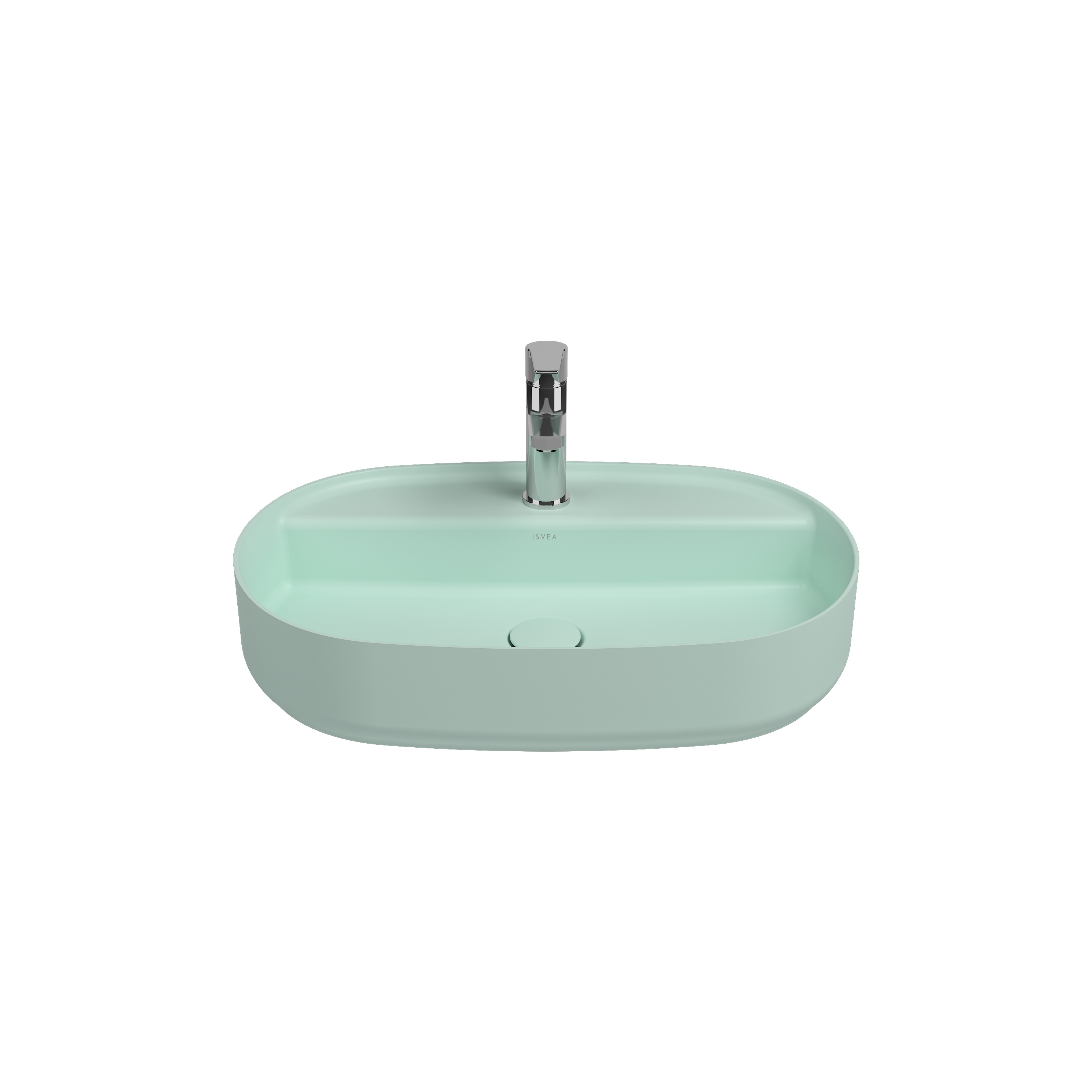 Infinity Countertop Washbasin 50 cm Petrol Green
