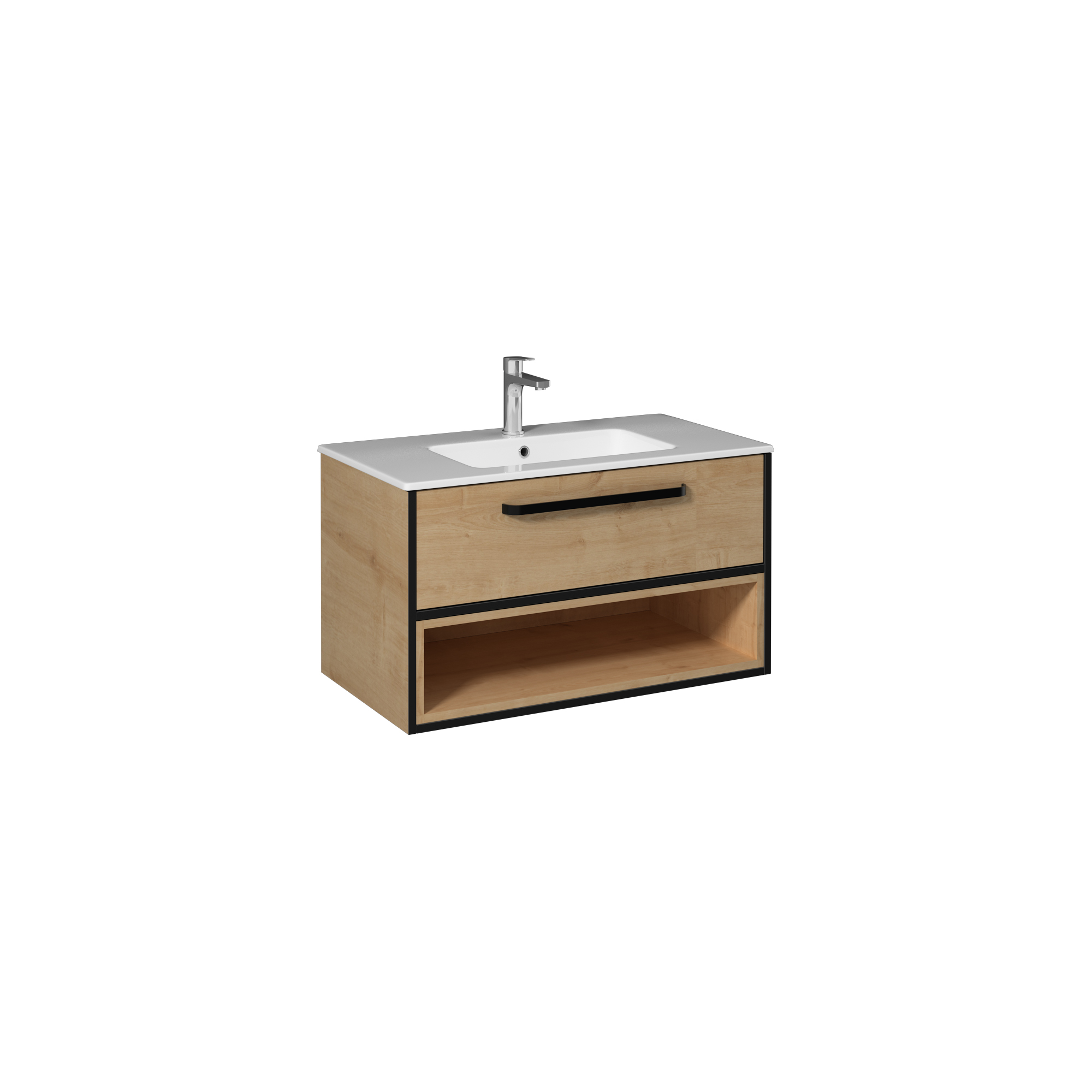 Cavalli Washbasin Cabinet, Detroit&Anthracite 90 cm