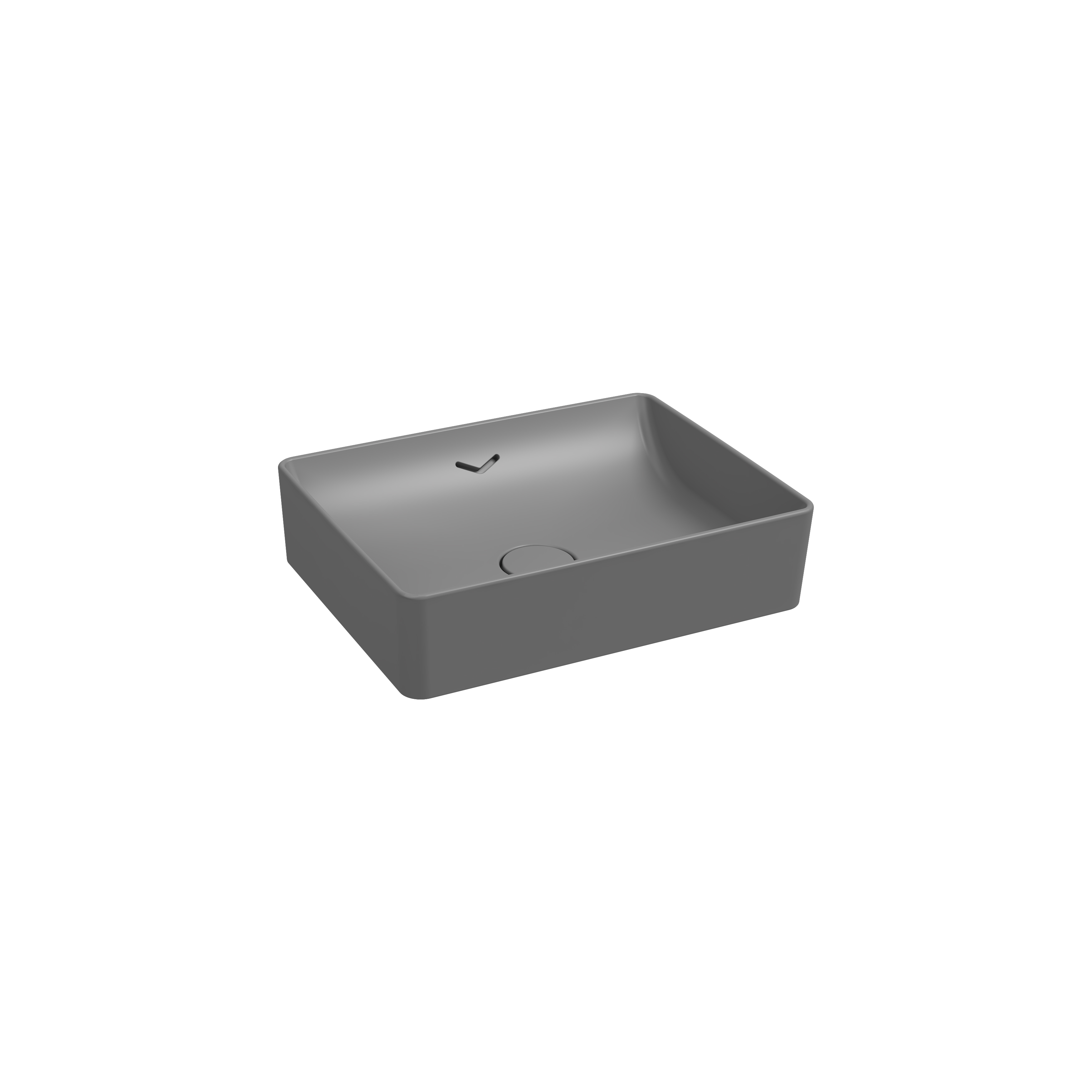 Allegro Tezgah Üstü Monoblok Lavabo 60 cm Siyah