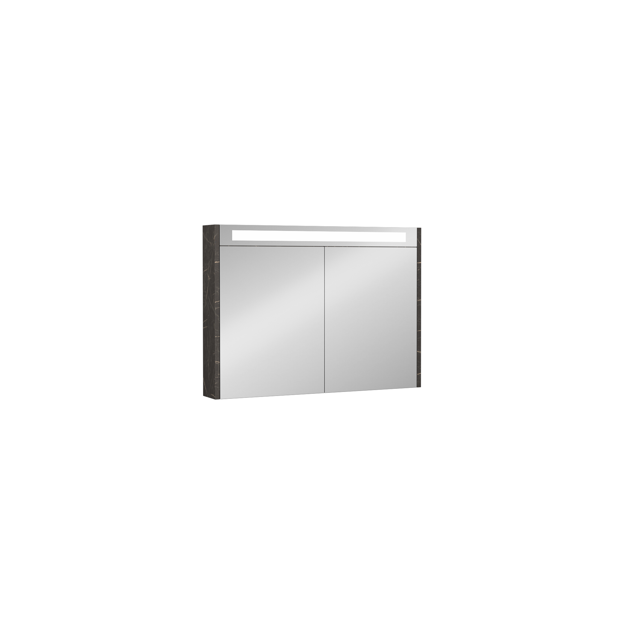 Bella 90 cm Mirror Cabinet, with LED, Retro Silver 
