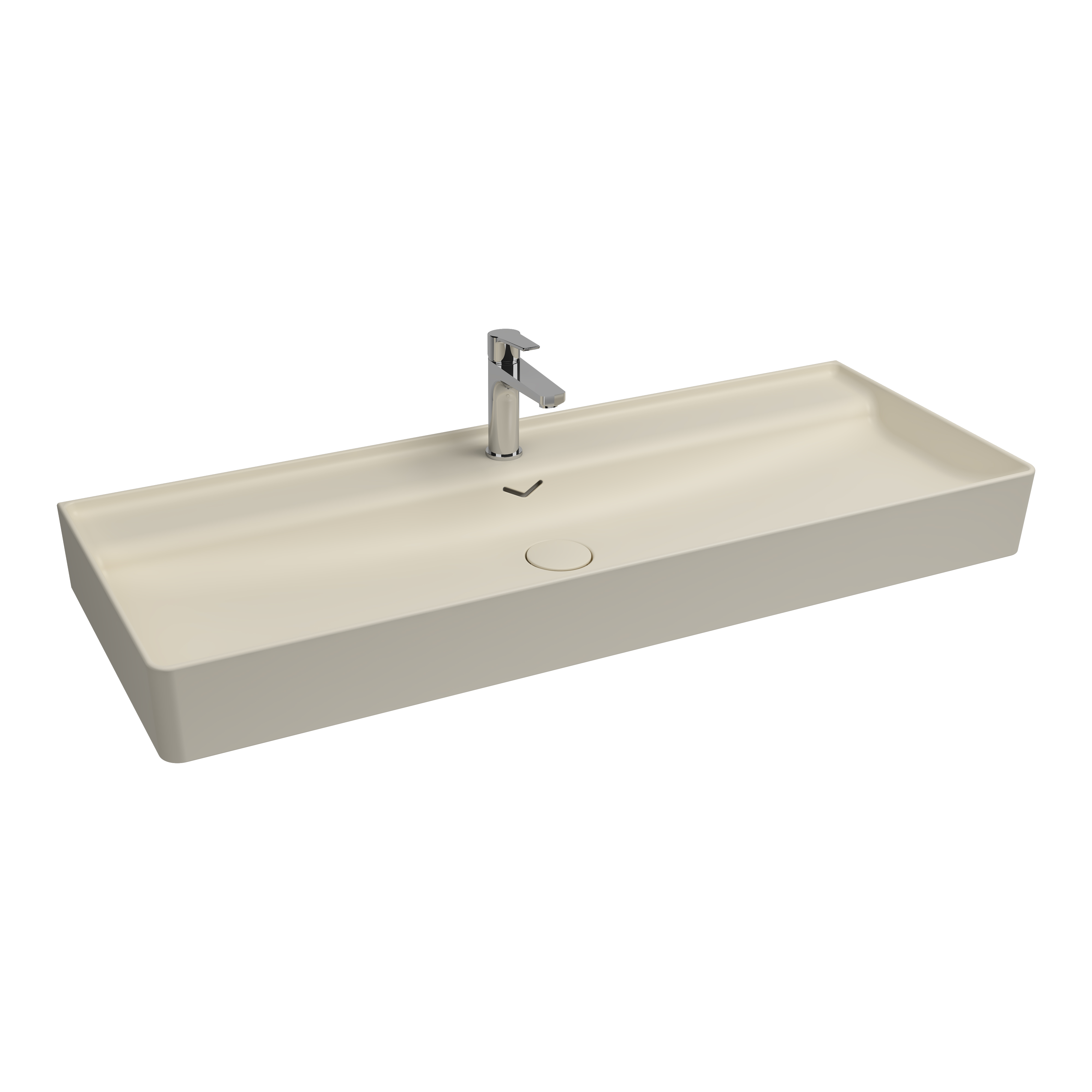 Vea Tezgah Üstü Lavabo 121 cm Fildişi