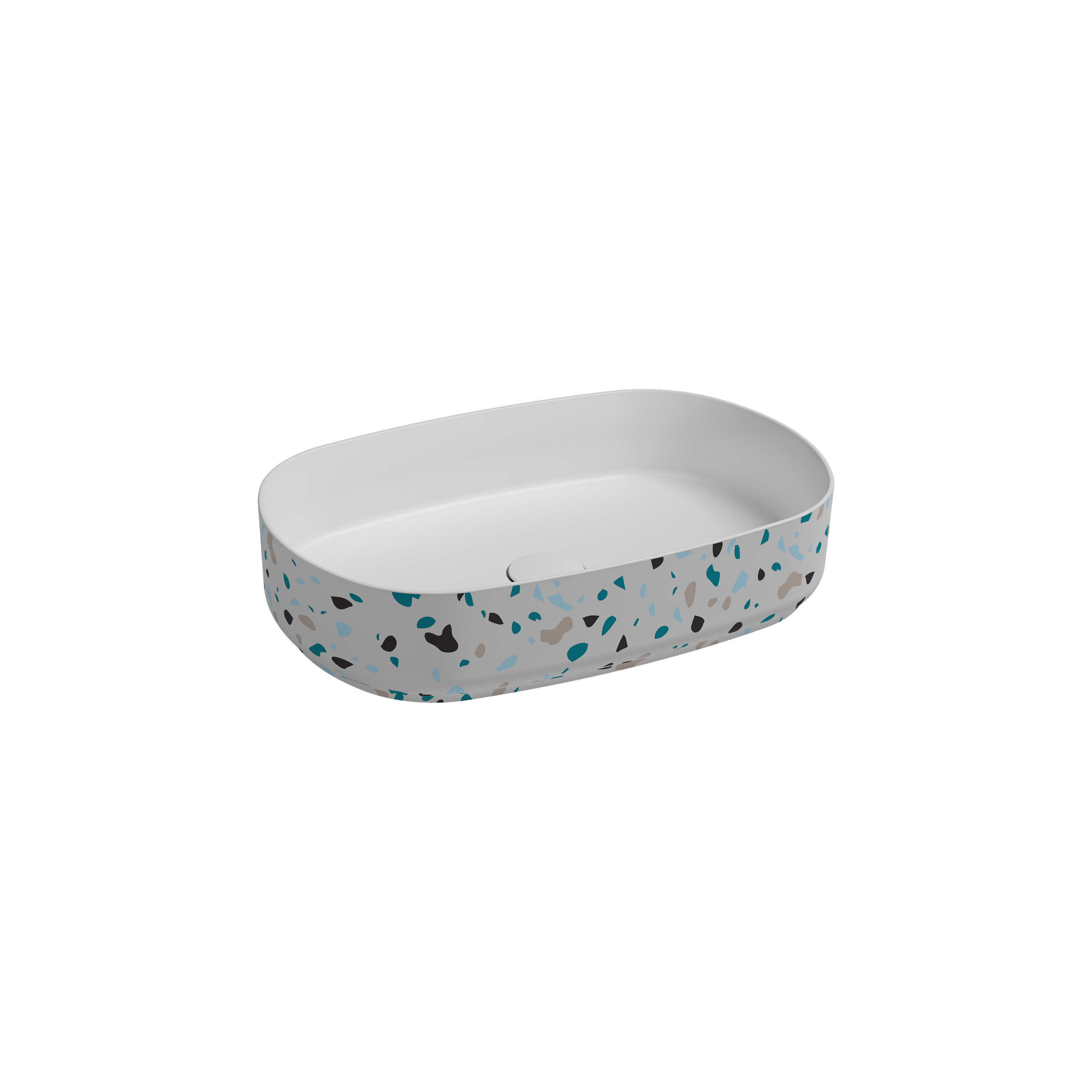 Countertop Washbasin 55 cm  Terrazzo Matte White