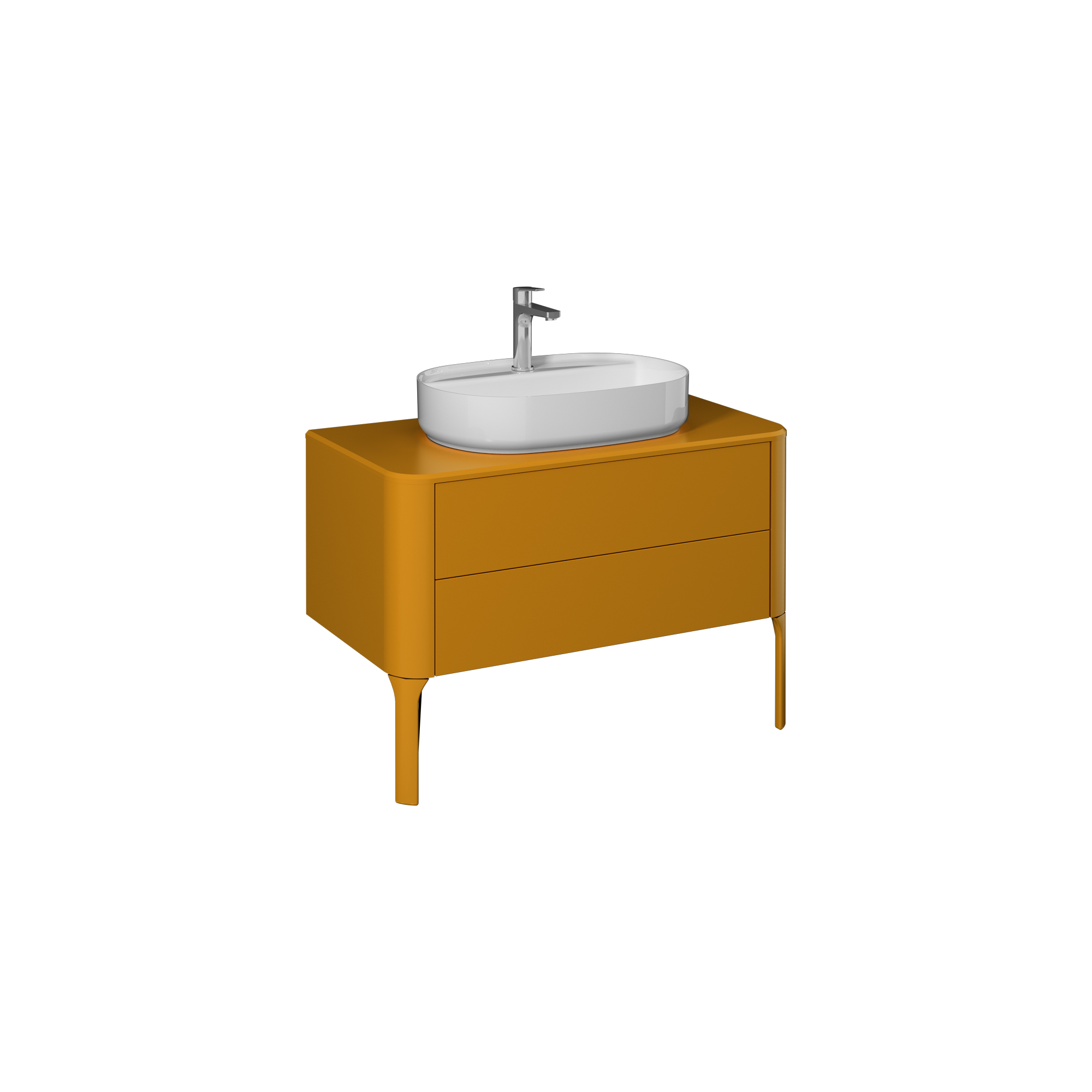 Sogno Washbasin Cabinet, Amber 100 cm