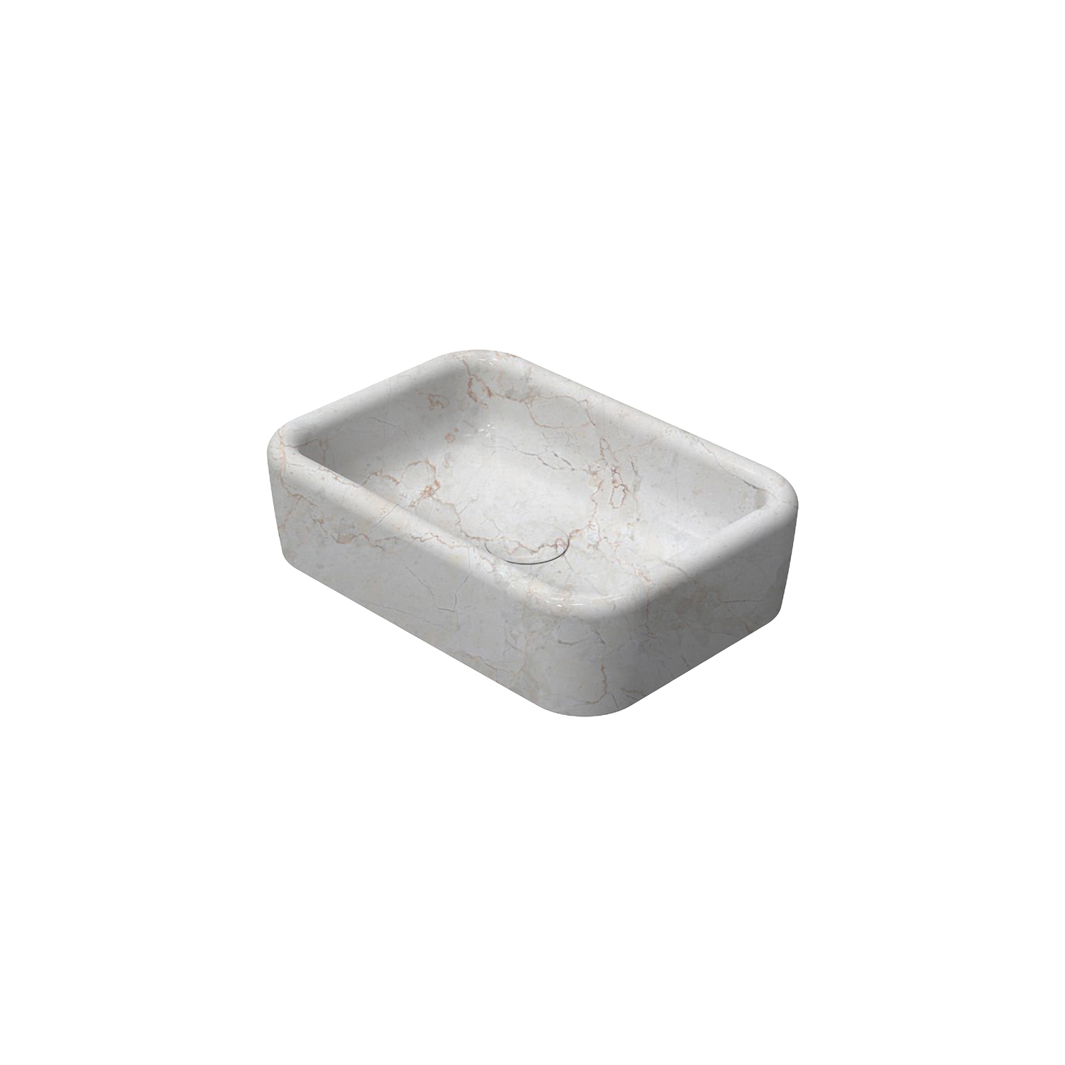 Curvo Travertino Desenli Lavabo 60 cm