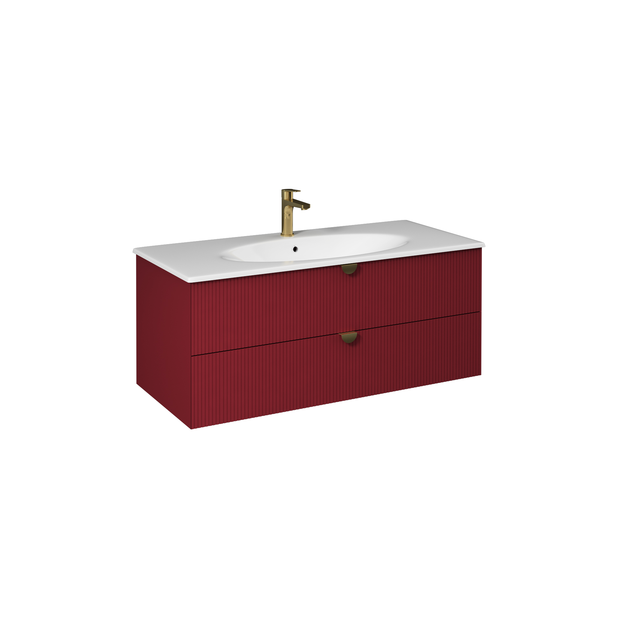 Infinity Washbasin Cabinet, Ruby Red 120 cm