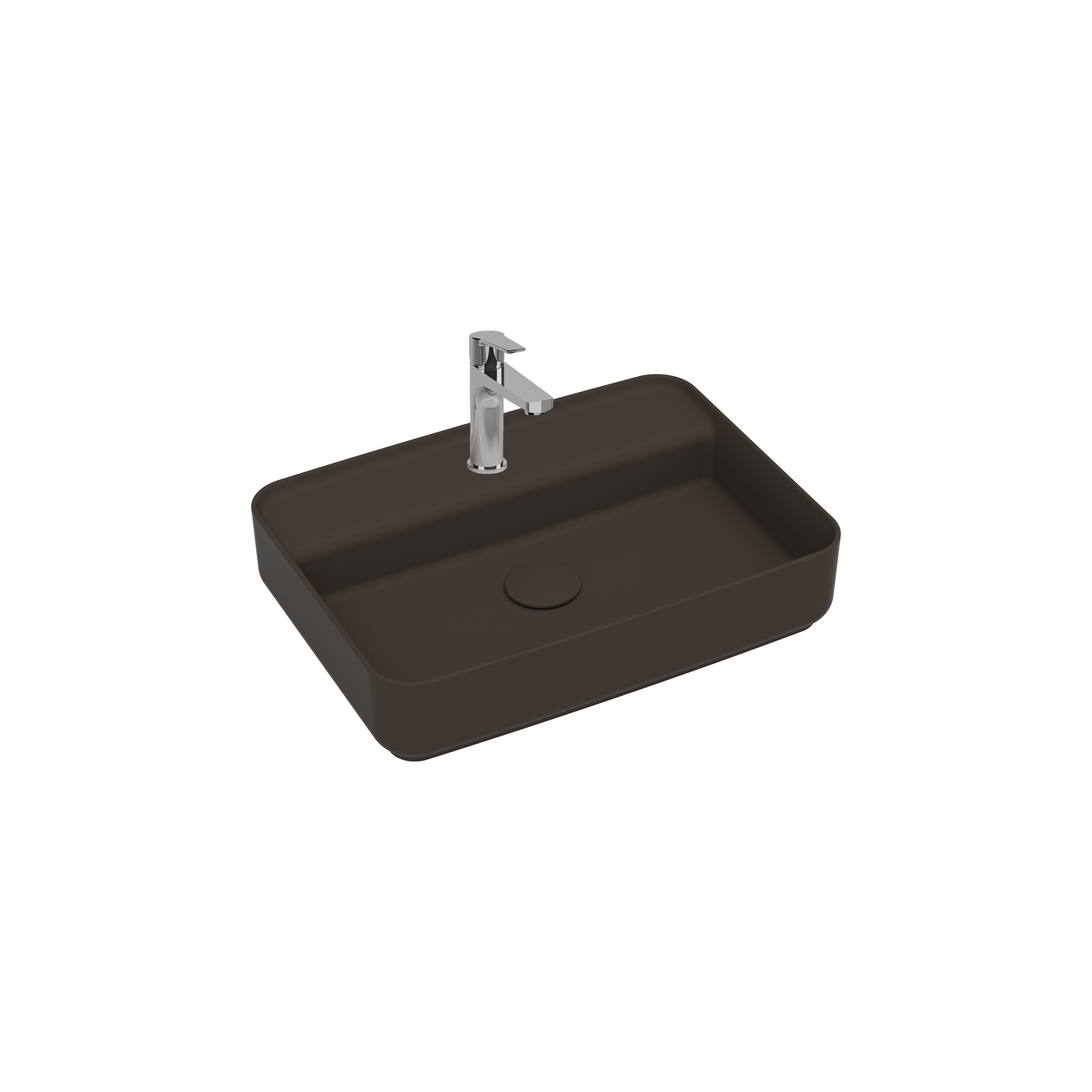Infinity Countertop Washbasin 55 cm Taupe