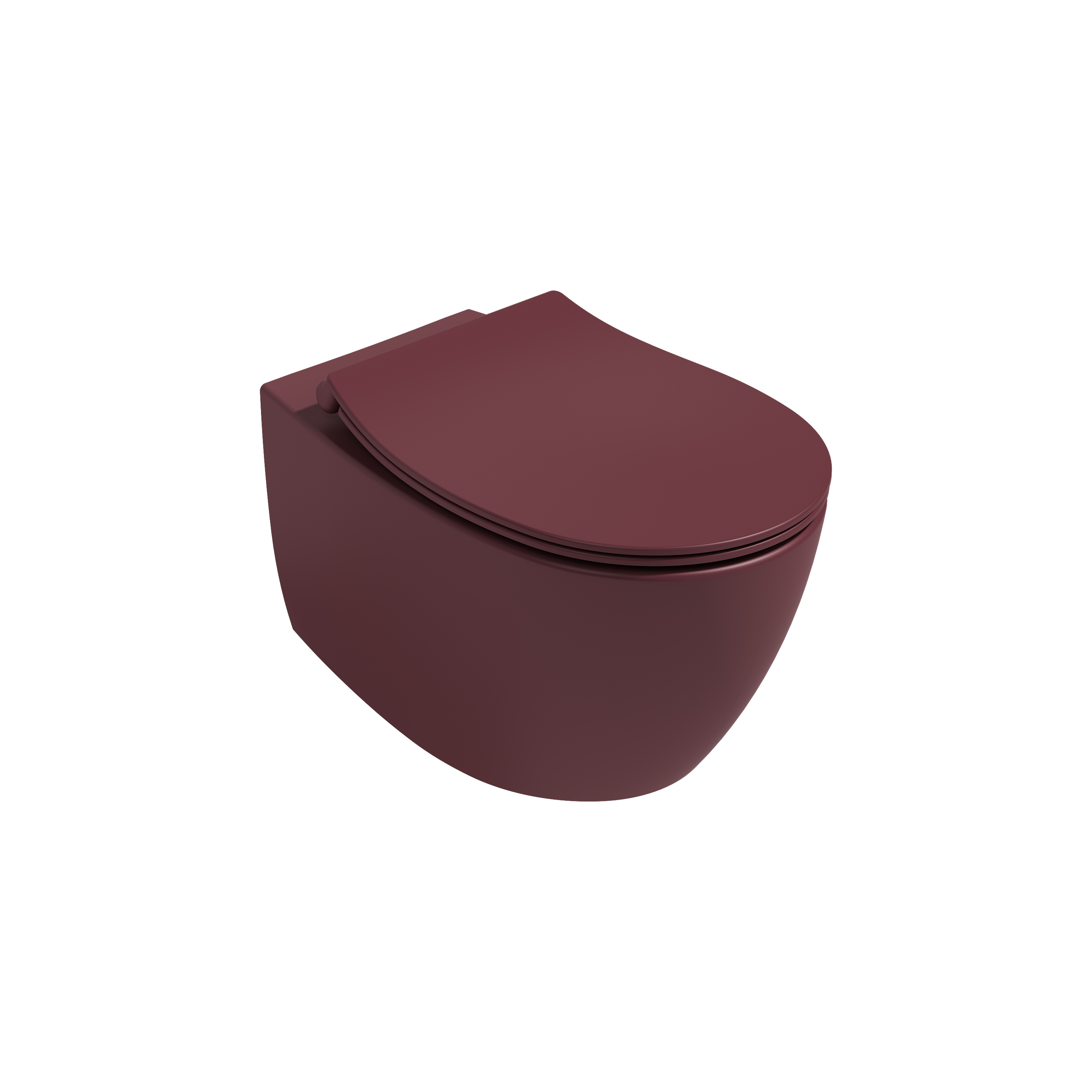 Sentimenti Neo Rimless Wall Hung  WC Maroon Red