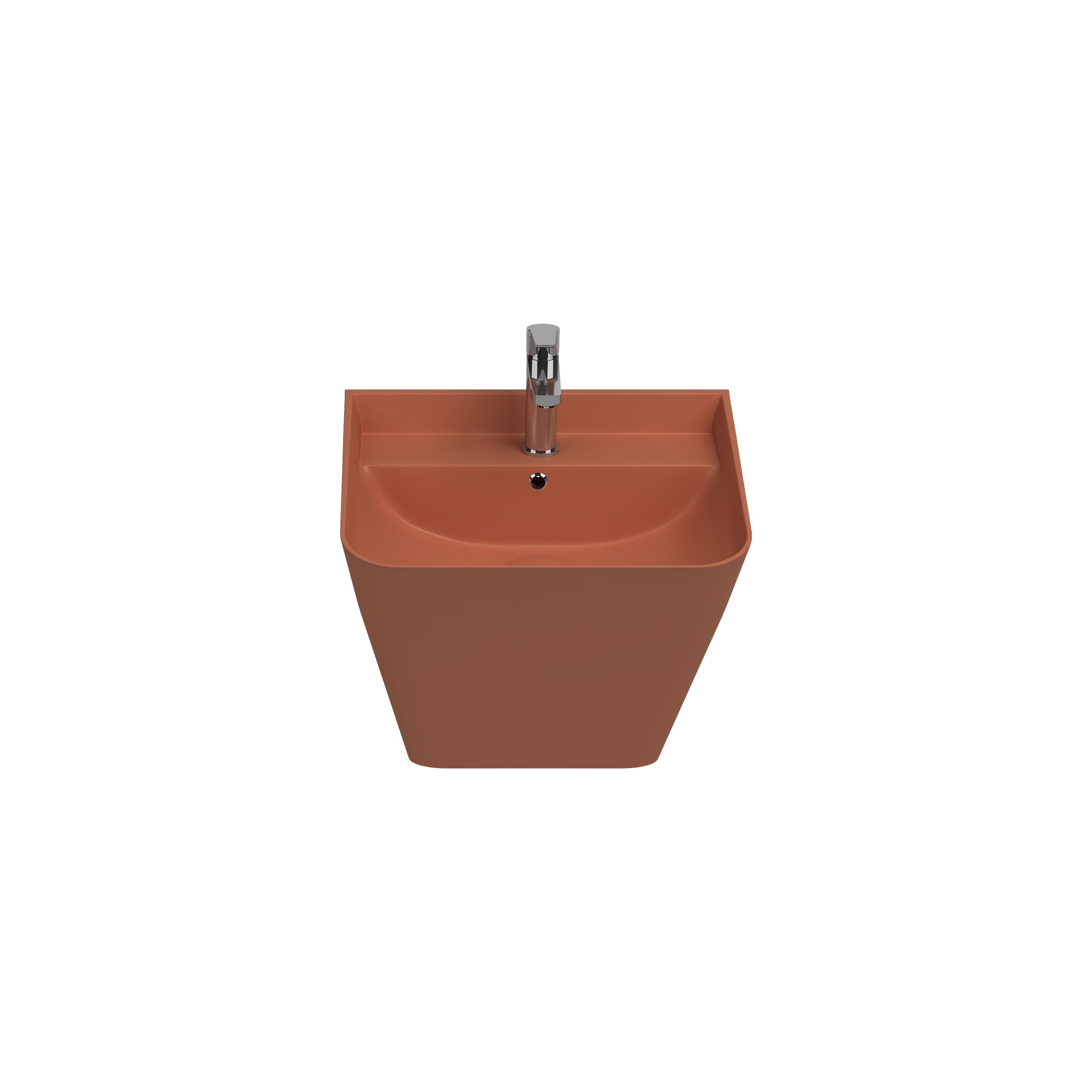 Sott Aqua Asma Monoblok Lavabo 50 cm Terracotta
