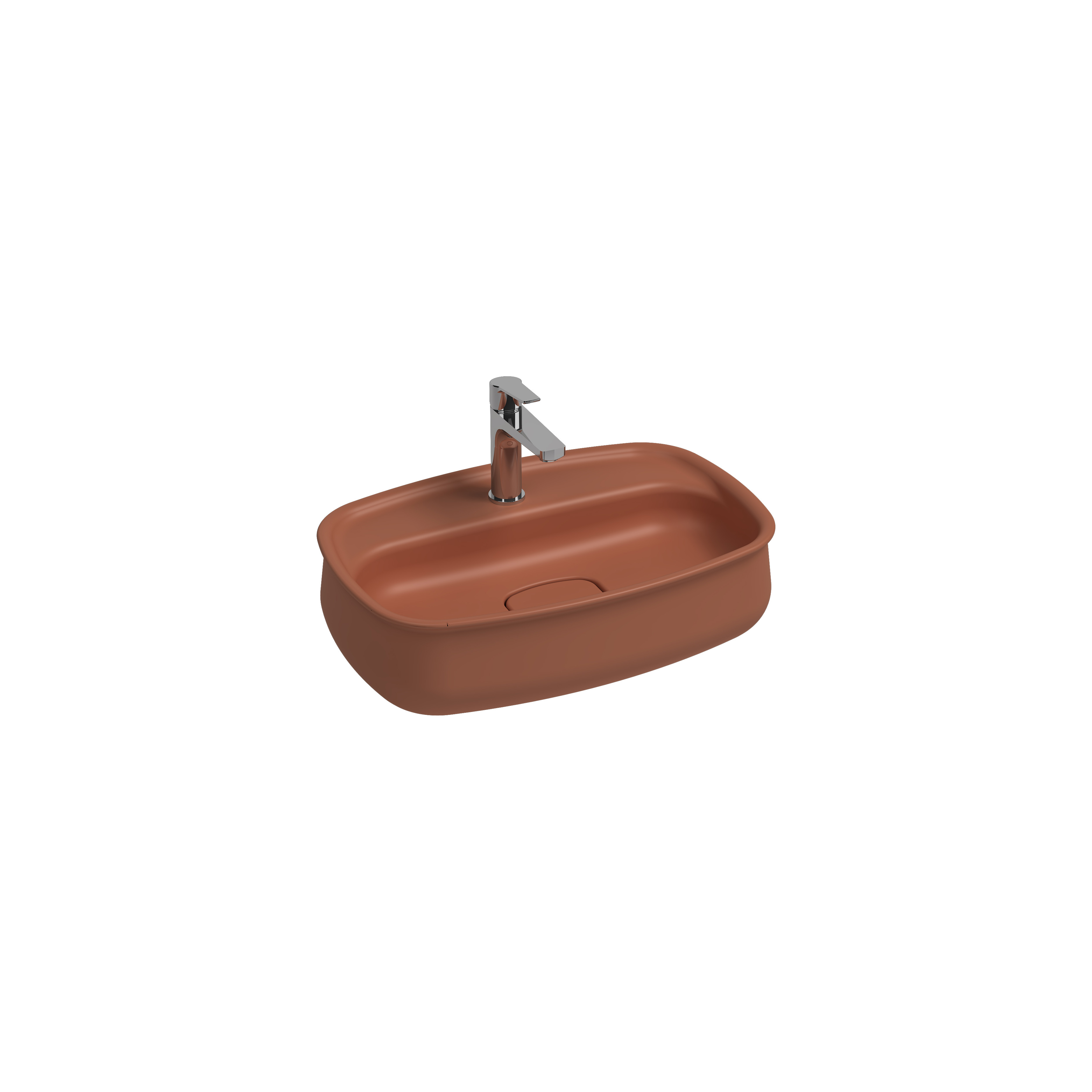 Isvea Fluido Tezgah Üstü Lavabo 60 cm Terracotta - 10FDS6066I