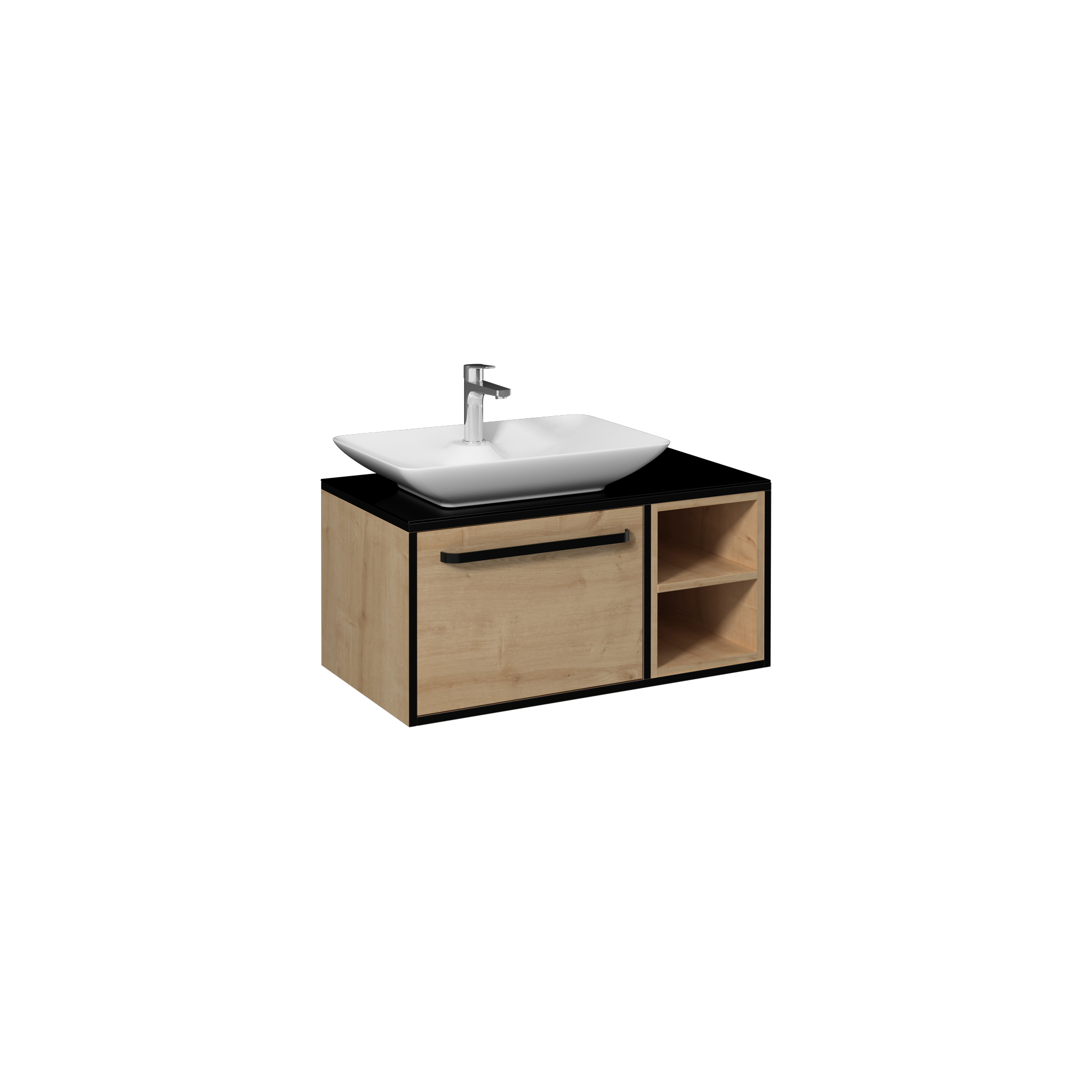 Cavalli Washbasin Cabinet, Detroit&Anthracite 90 cm