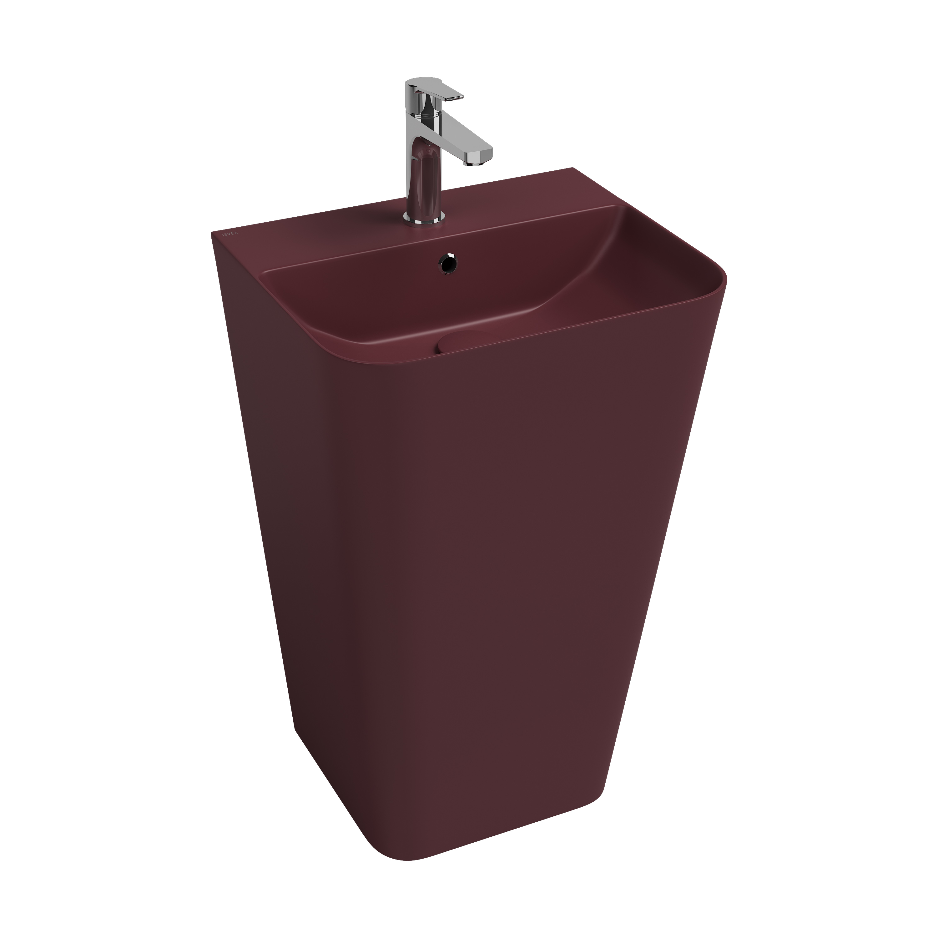 Infinity Countertop Washbasin 50 cm Maroon Red