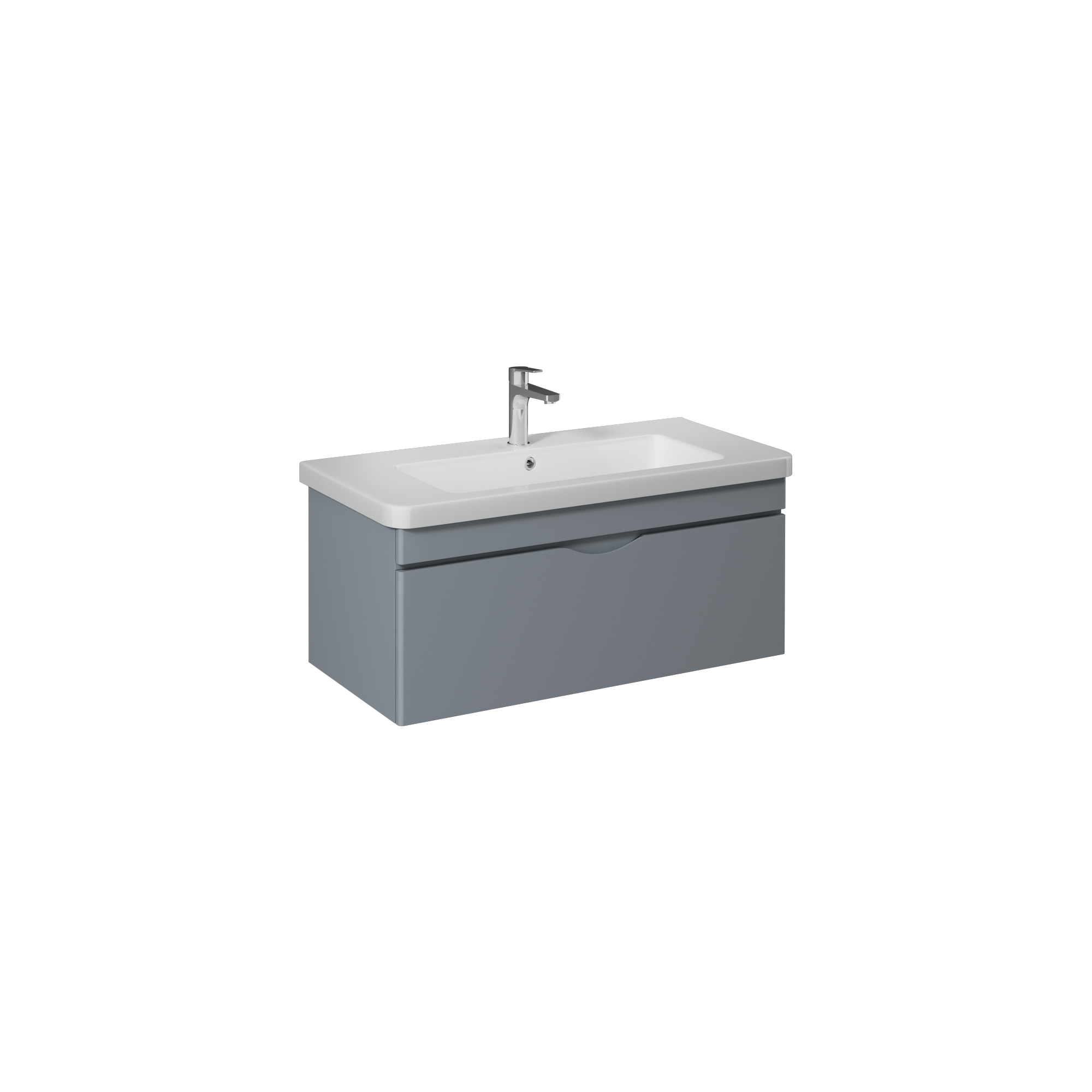 Neo Washbasin Cabinet, Grey 100 cm