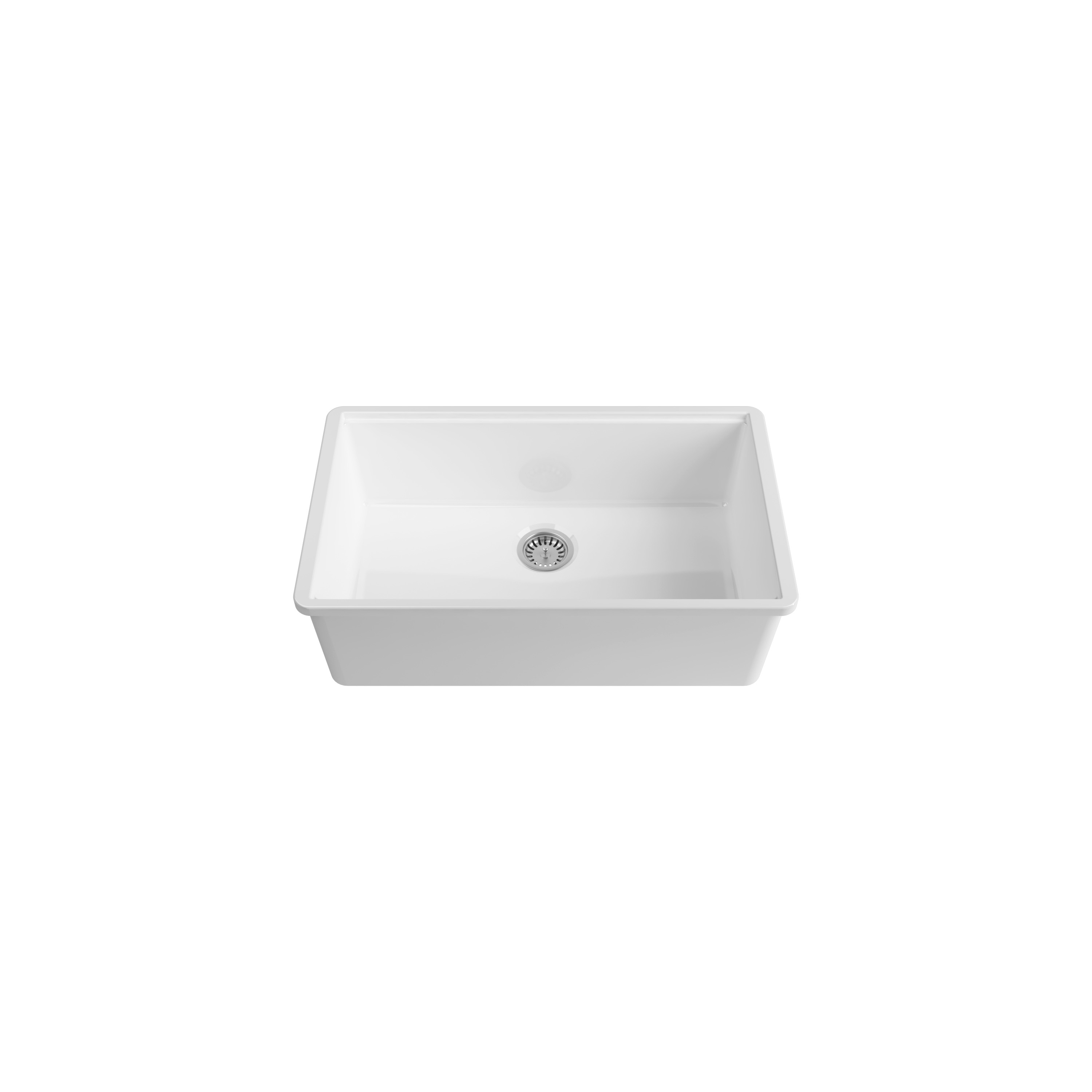 Pescara Double Bowl , Asymmetric 33" Matte White