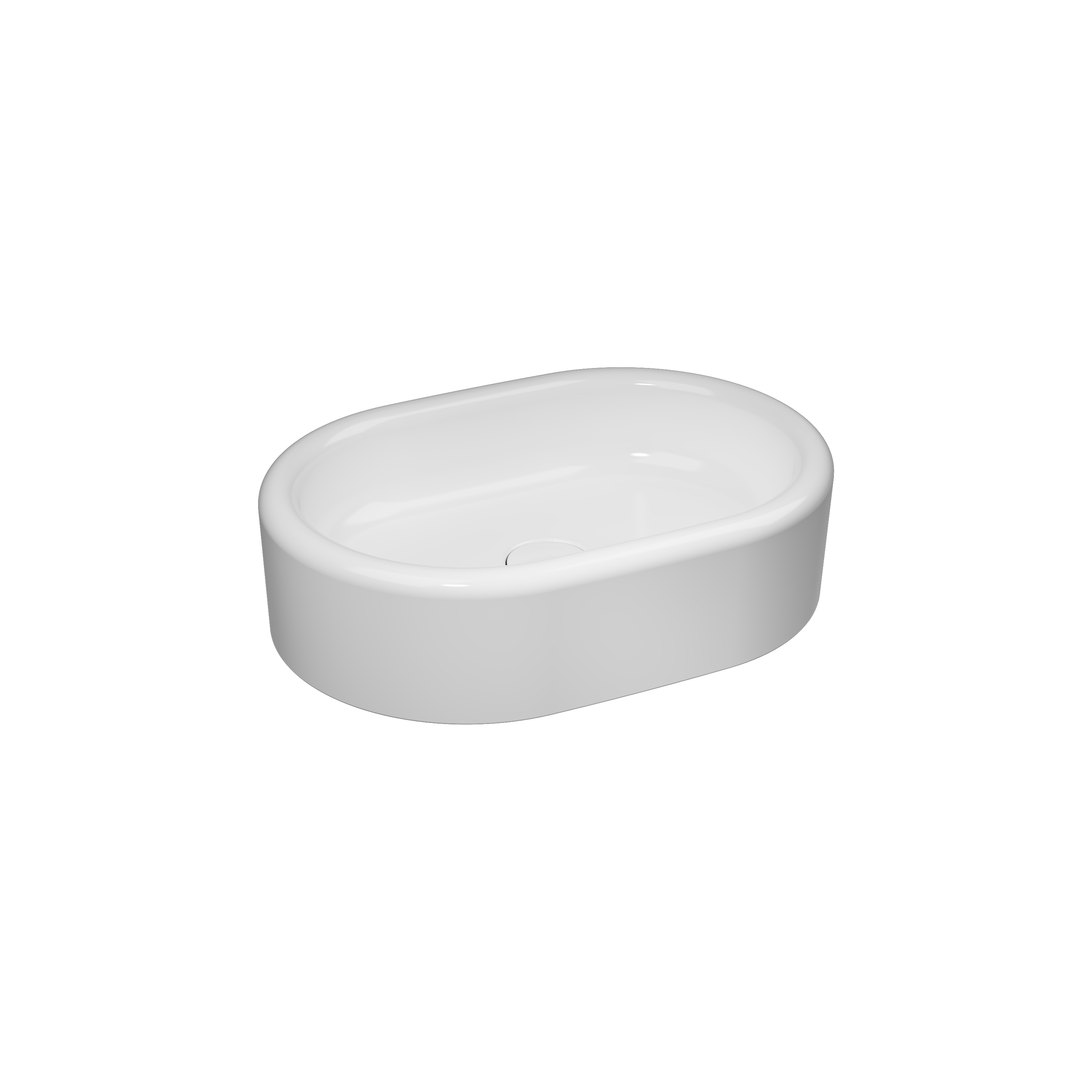 Curvo Tezgah Üstü Lavabo 60 cm - Beyaz