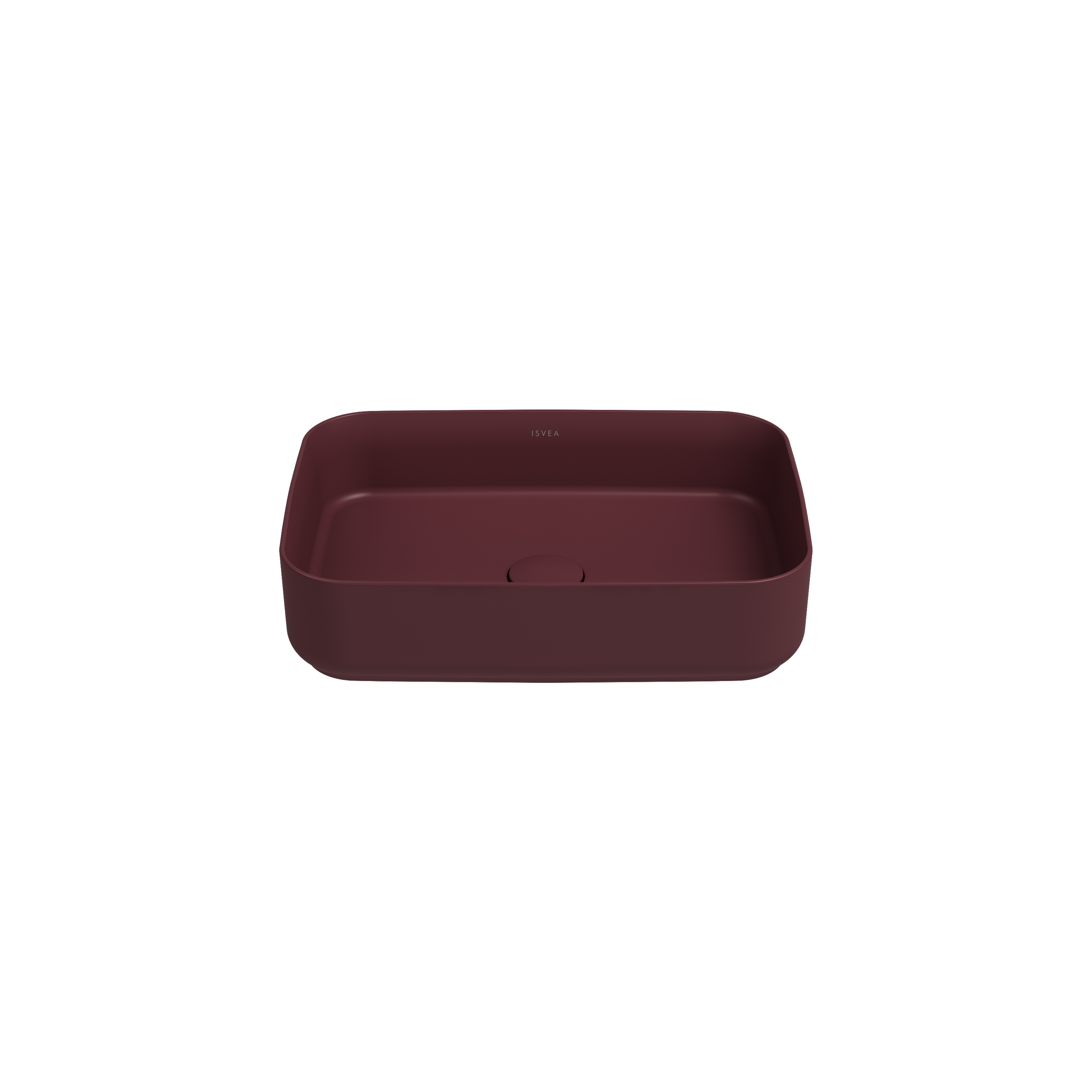 Infinity Countertop Washbasin 50 cm Maroon Red