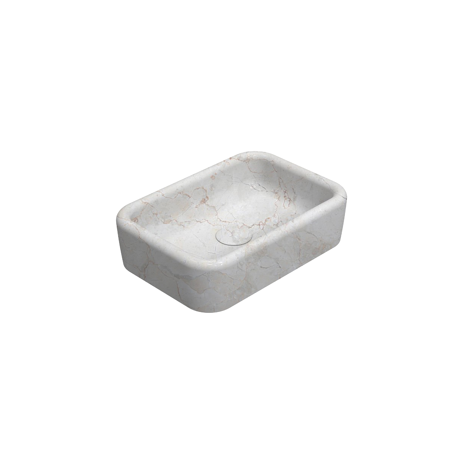 Curvo Travertino Desenli Lavabo 60 cm