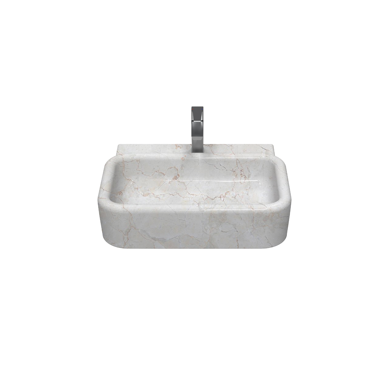 Infinity Terrazo Desenli Tezgah Üstü Lavabo 36 cm