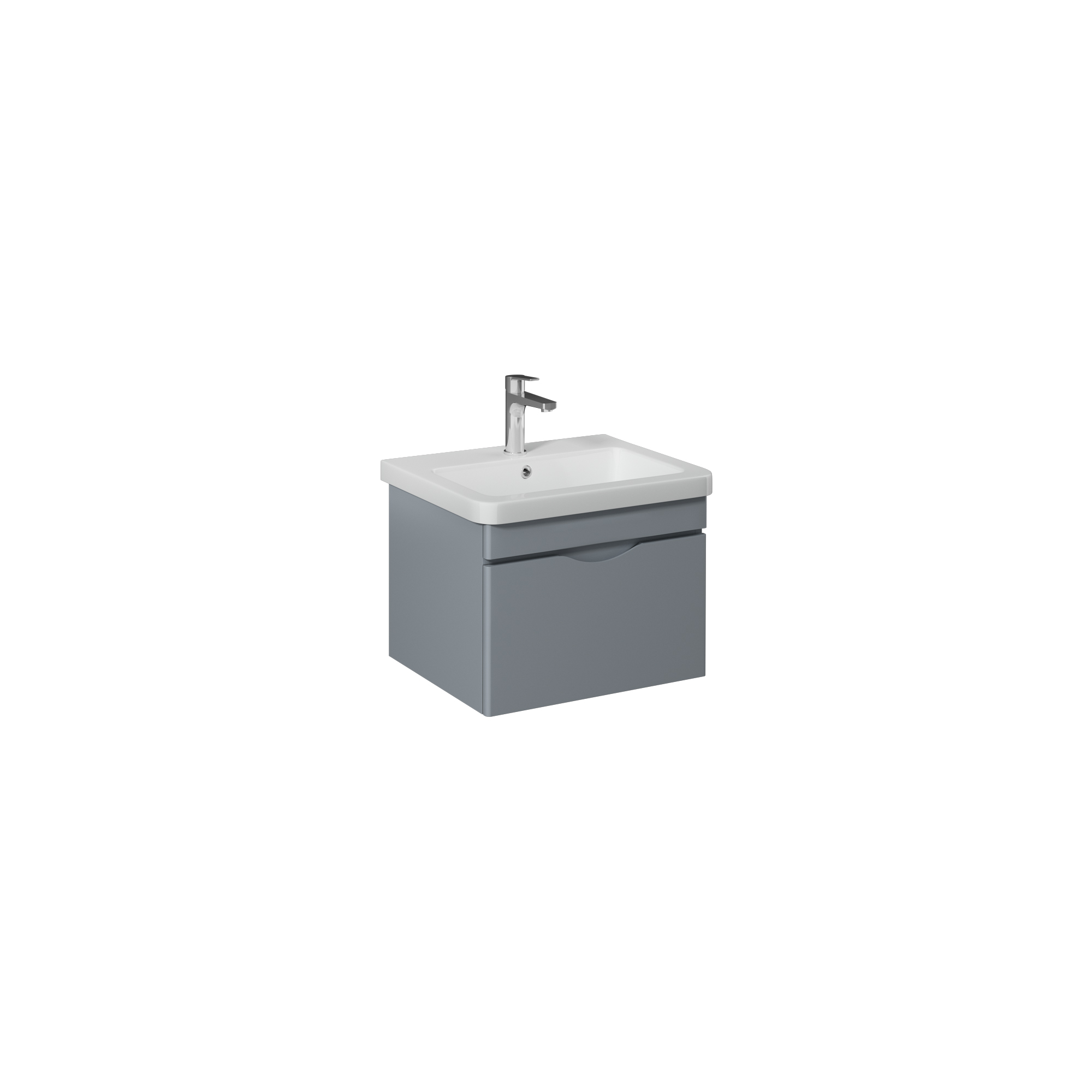 Neo Washbasin Cabinet, Grey 60 cm