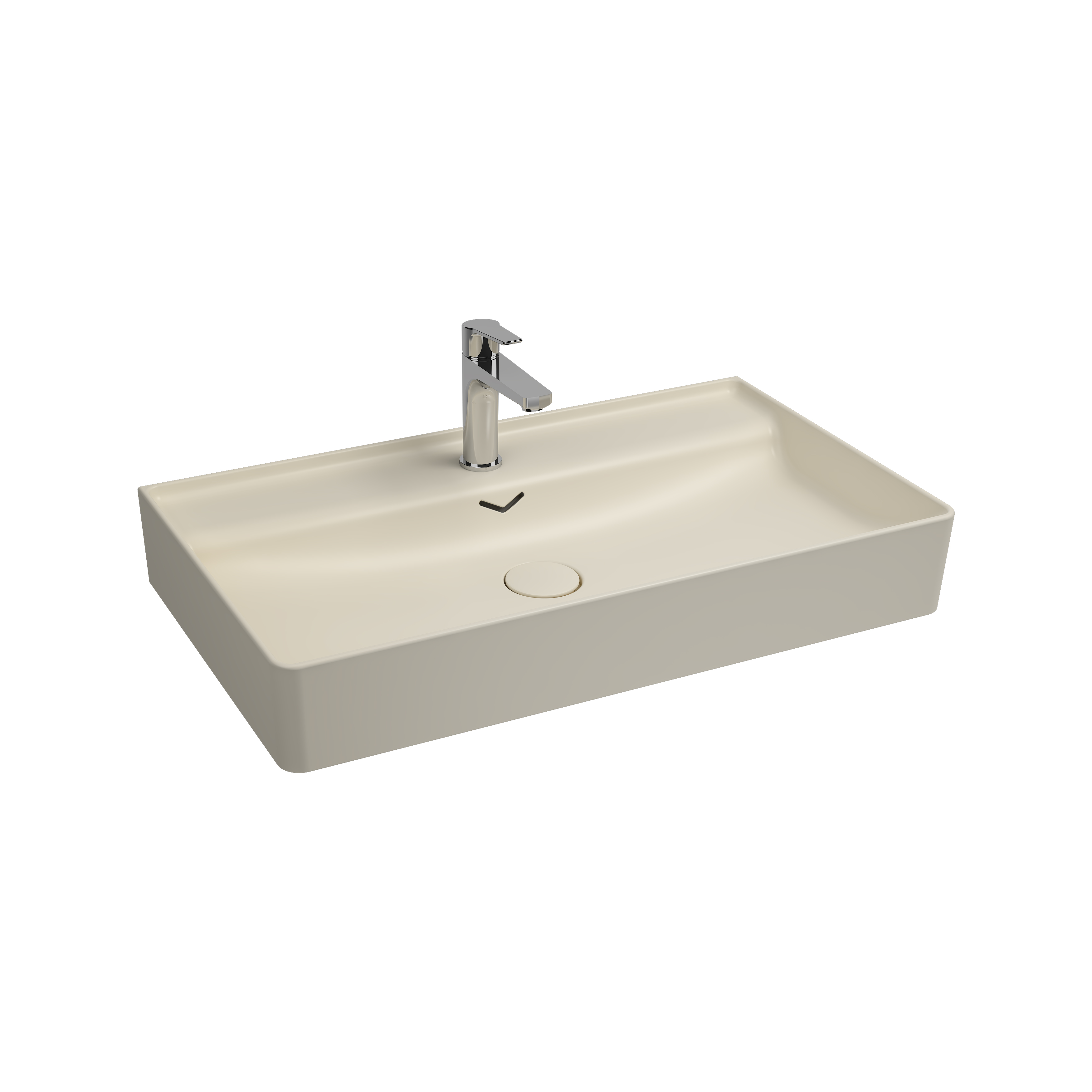 Vea Tezgah Üstü Lavabo 121 cm Taş Gri