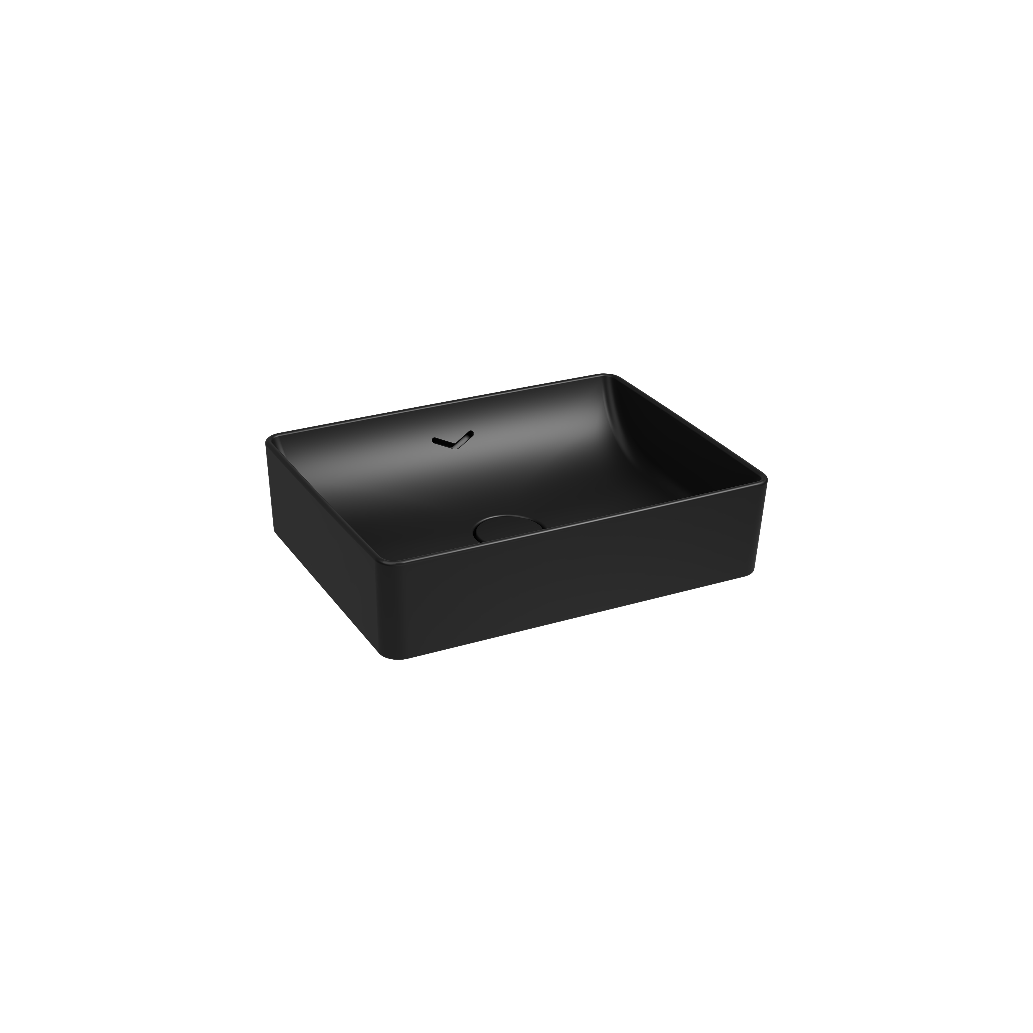 Allegro Tezgah Üstü Monoblok Lavabo 60 cm Siyah
