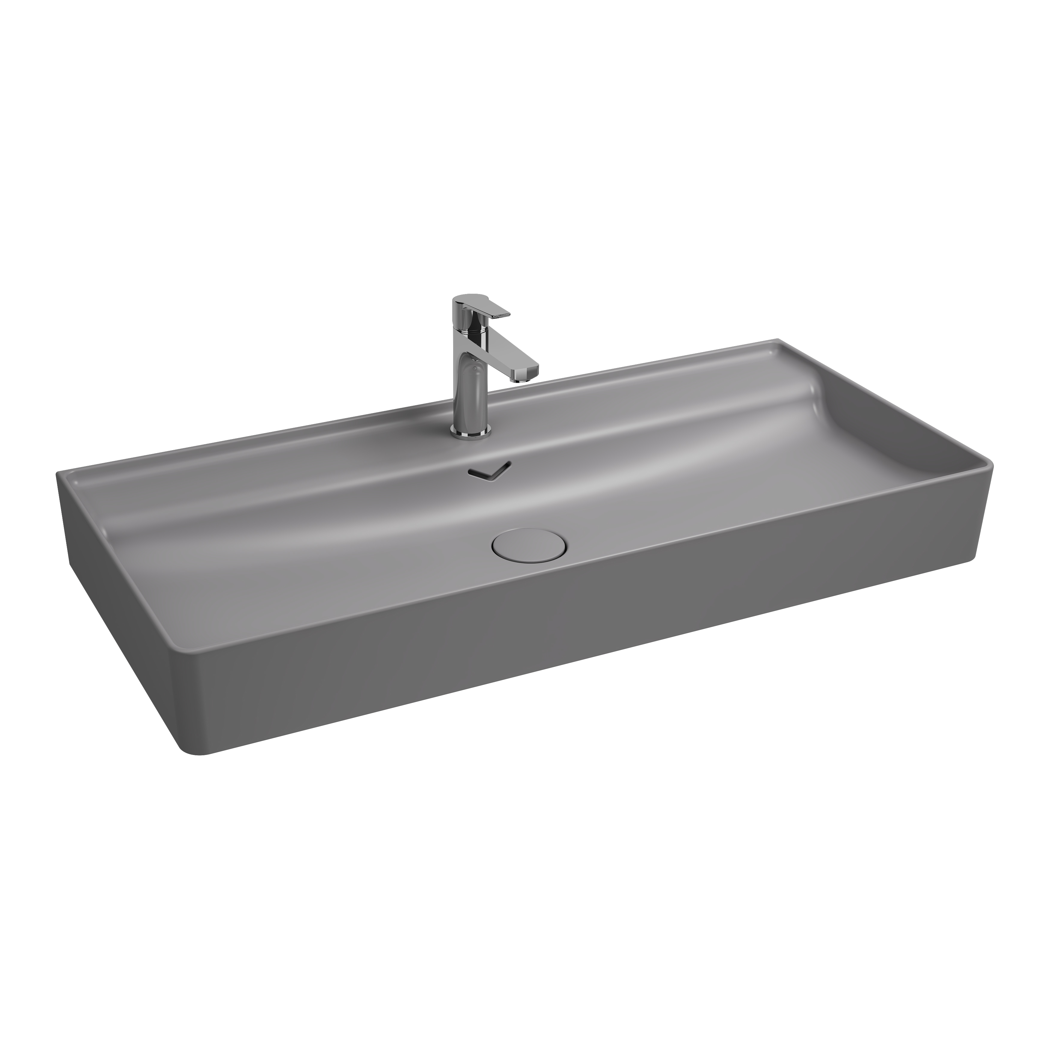 Vea Tezgah Üstü Lavabo 121 cm Antrasit