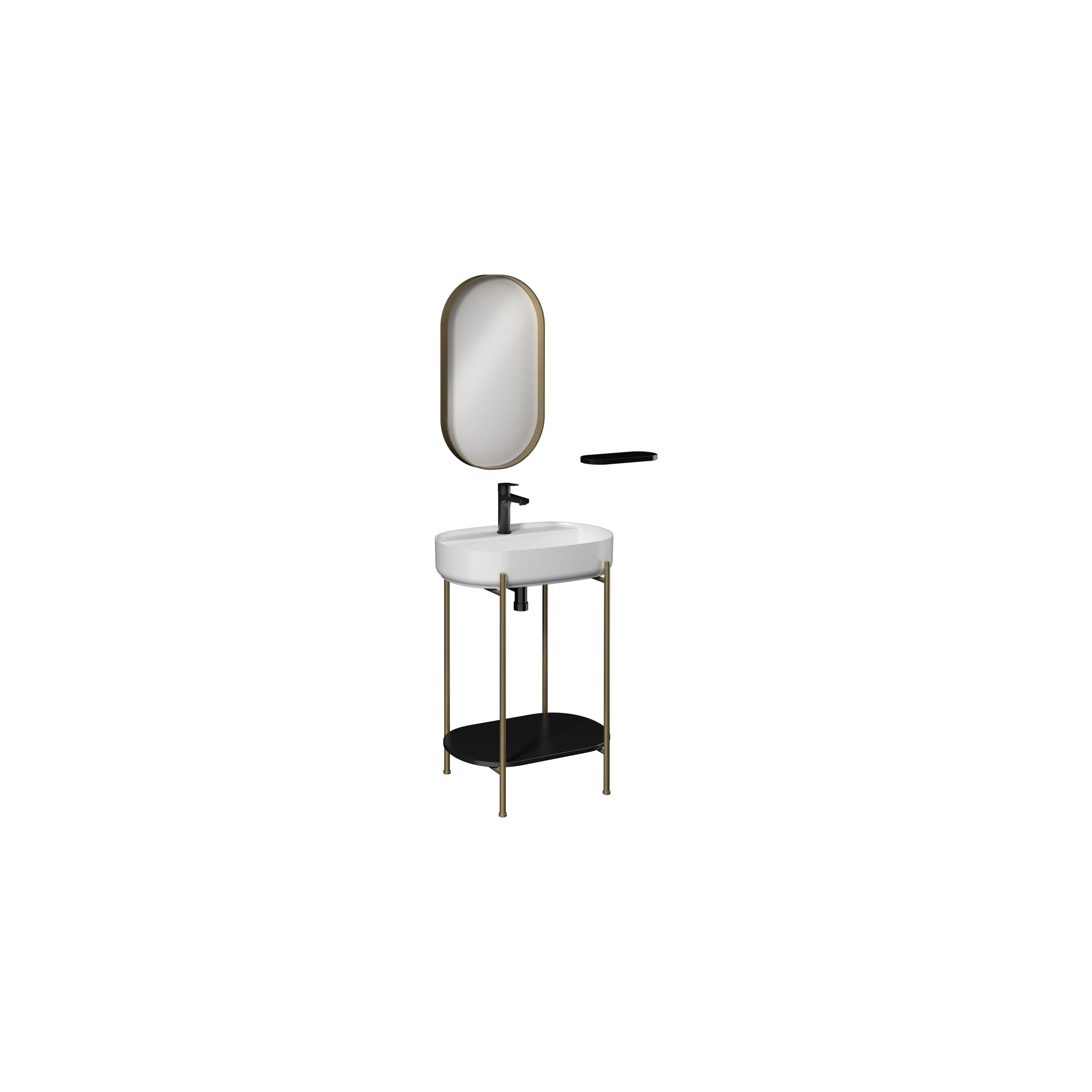 PUNO ART Metal Profile Sink Unit  60 cm