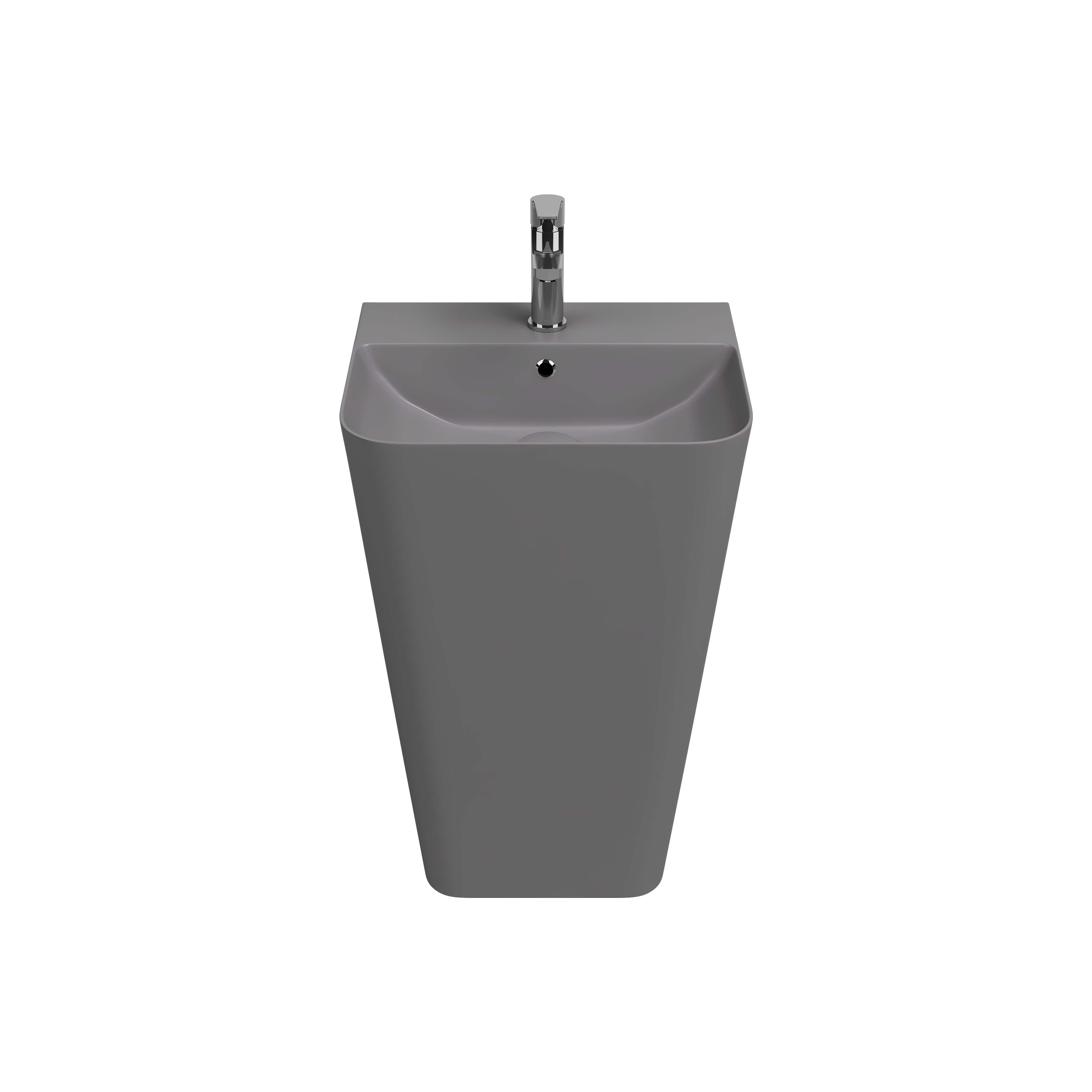 Sott Aqua Monoblok Yerden Lavabo 50 cm Taş Gri