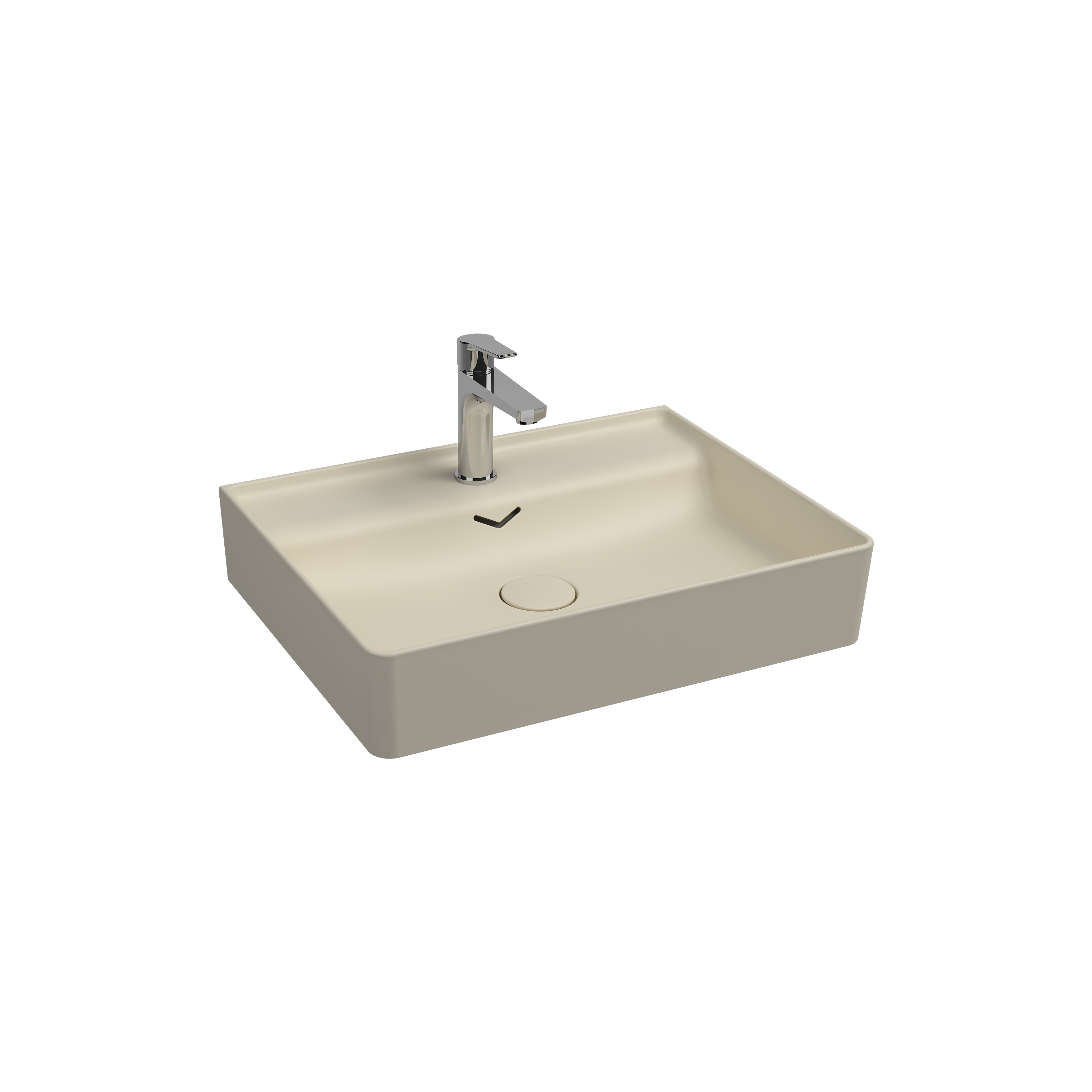 Allegro Tezgah Üstü Monoblok Lavabo 60 cm Antrasit