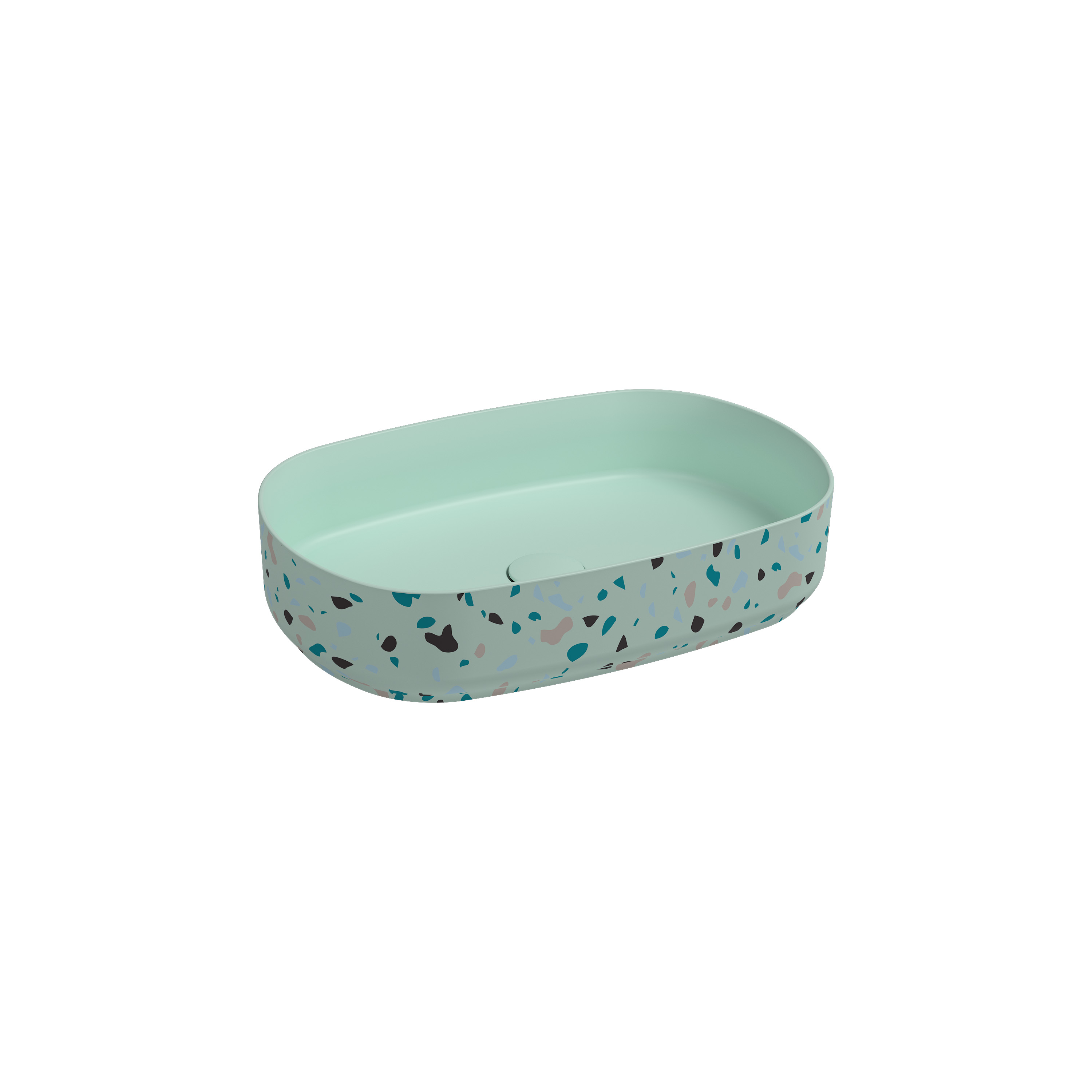 Countertop Washbasin 60 cm Terrazzo Ivory