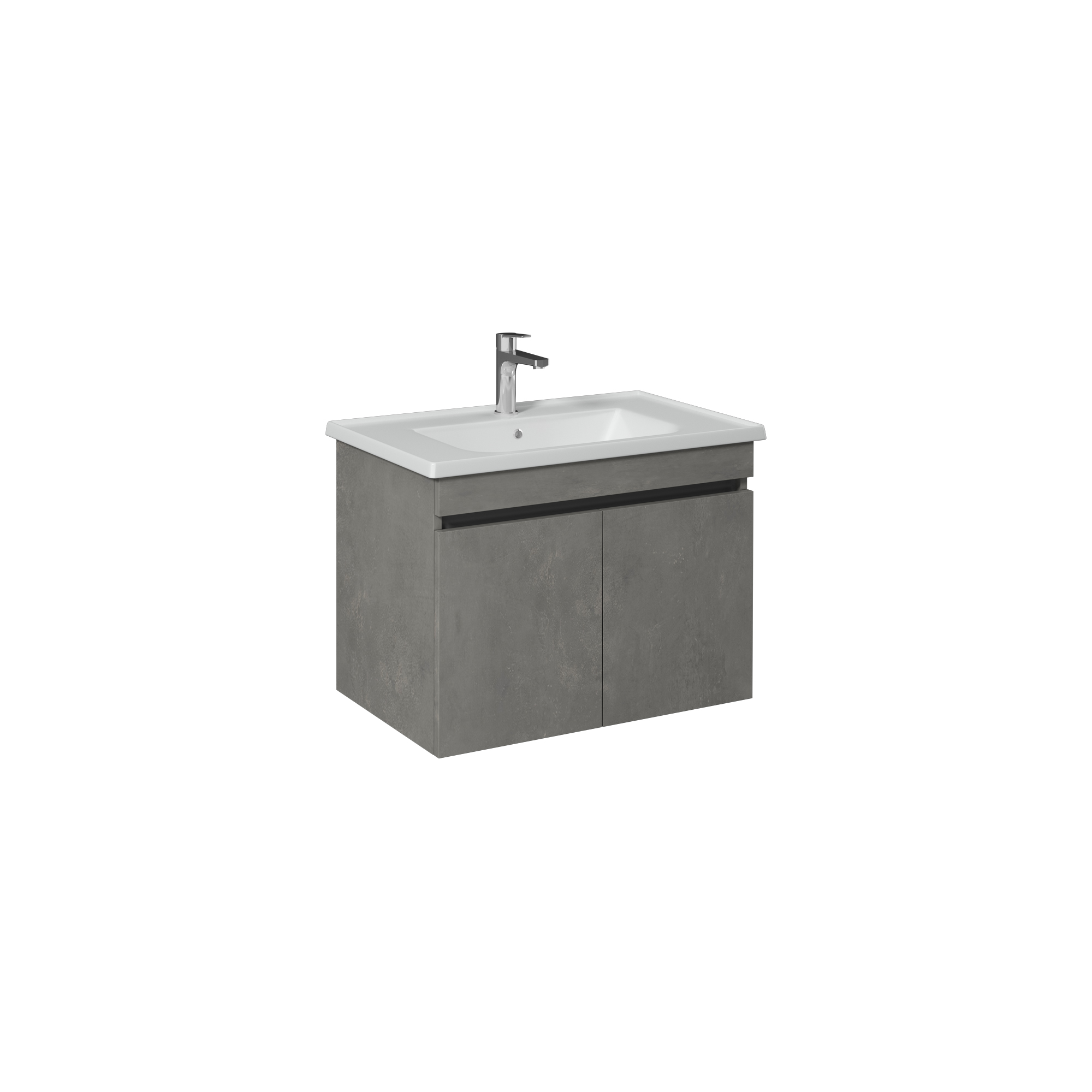 Trio Washbasin Cabinet, Retro Silver 80 cm