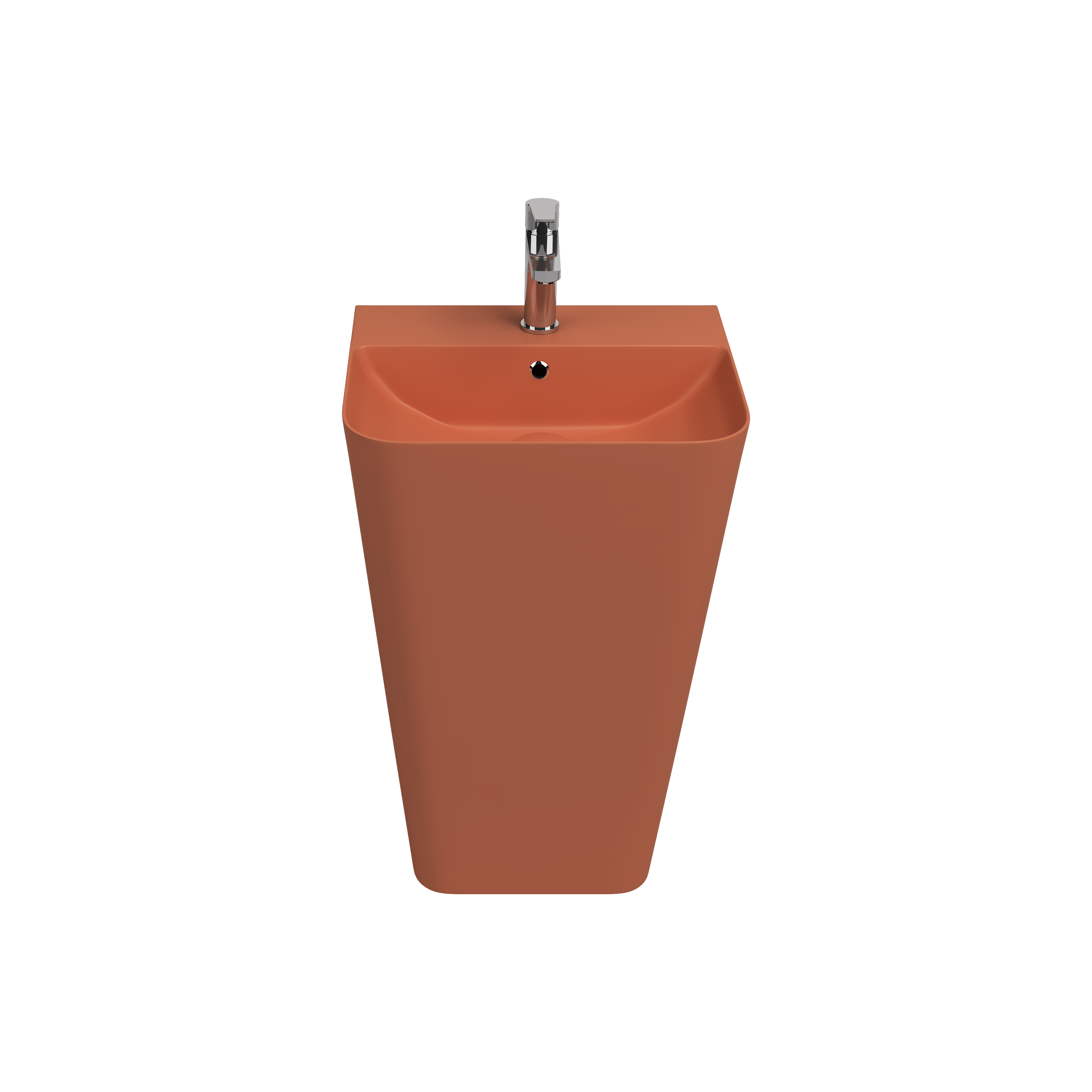 Sott Aqua Monoblok Yerden Lavabo 50 cm Terracotta