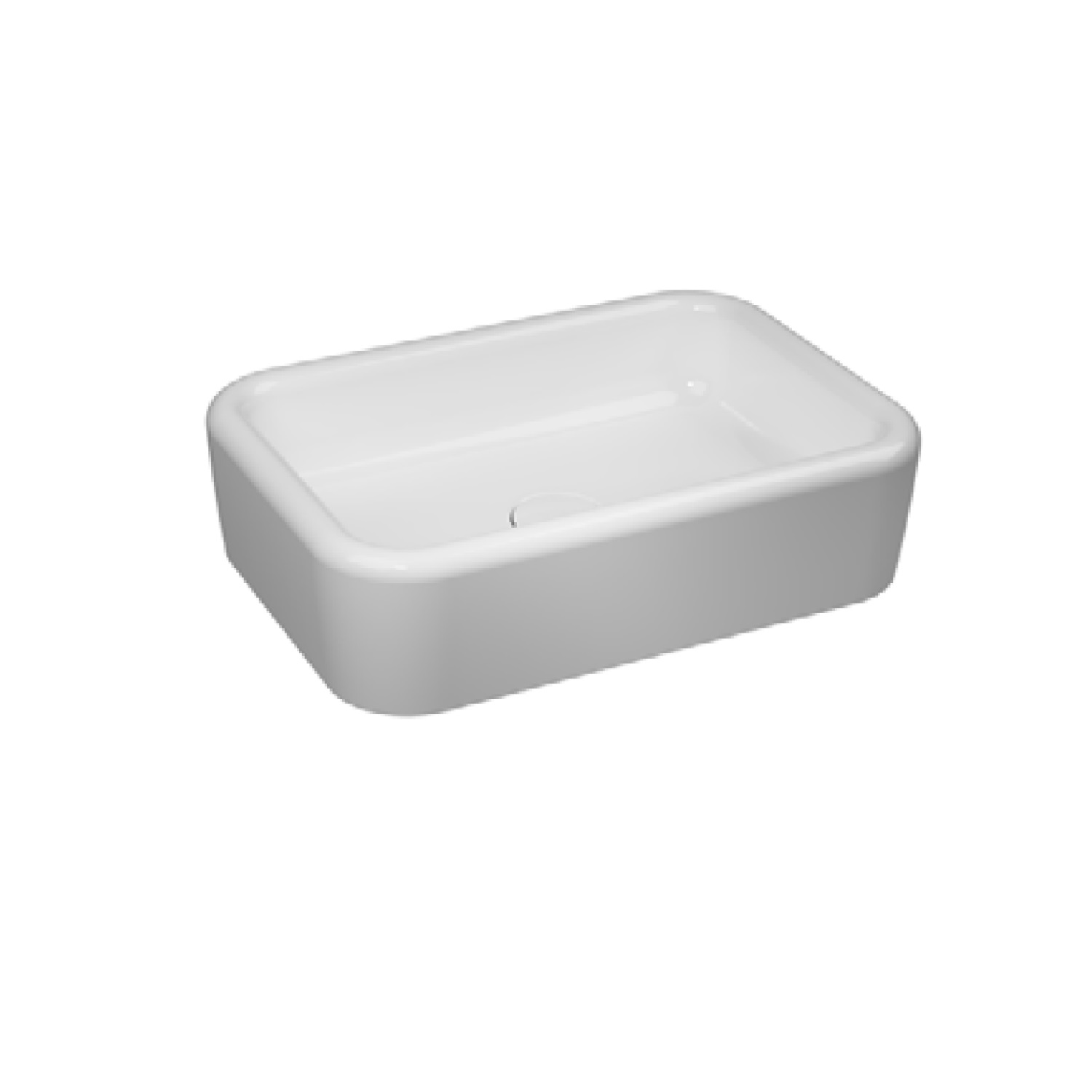 Curvo Tezgah Üstü Lavabo 60 cm - Beyaz