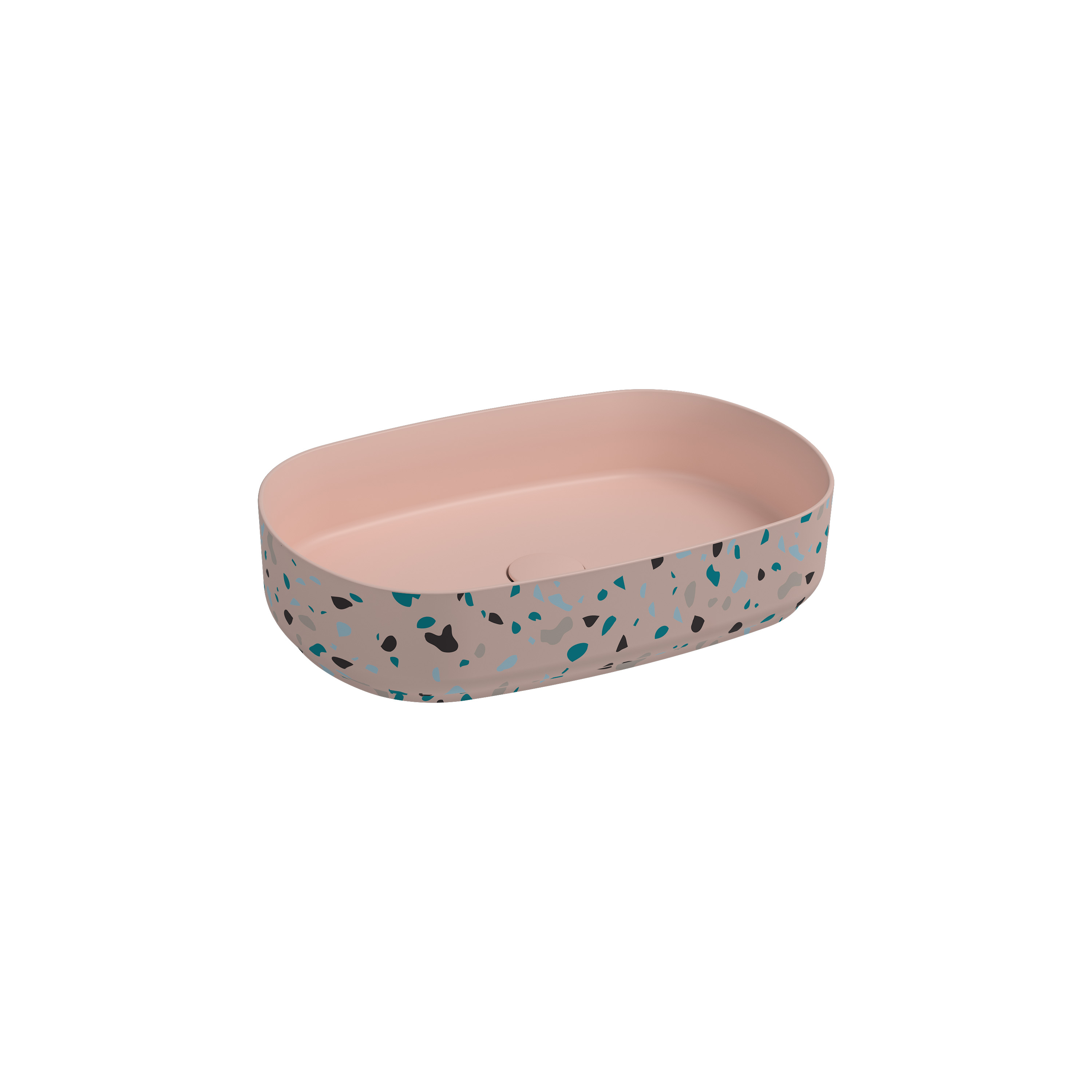 Countertop Washbasin 55 cm  Terrazzo Salmon