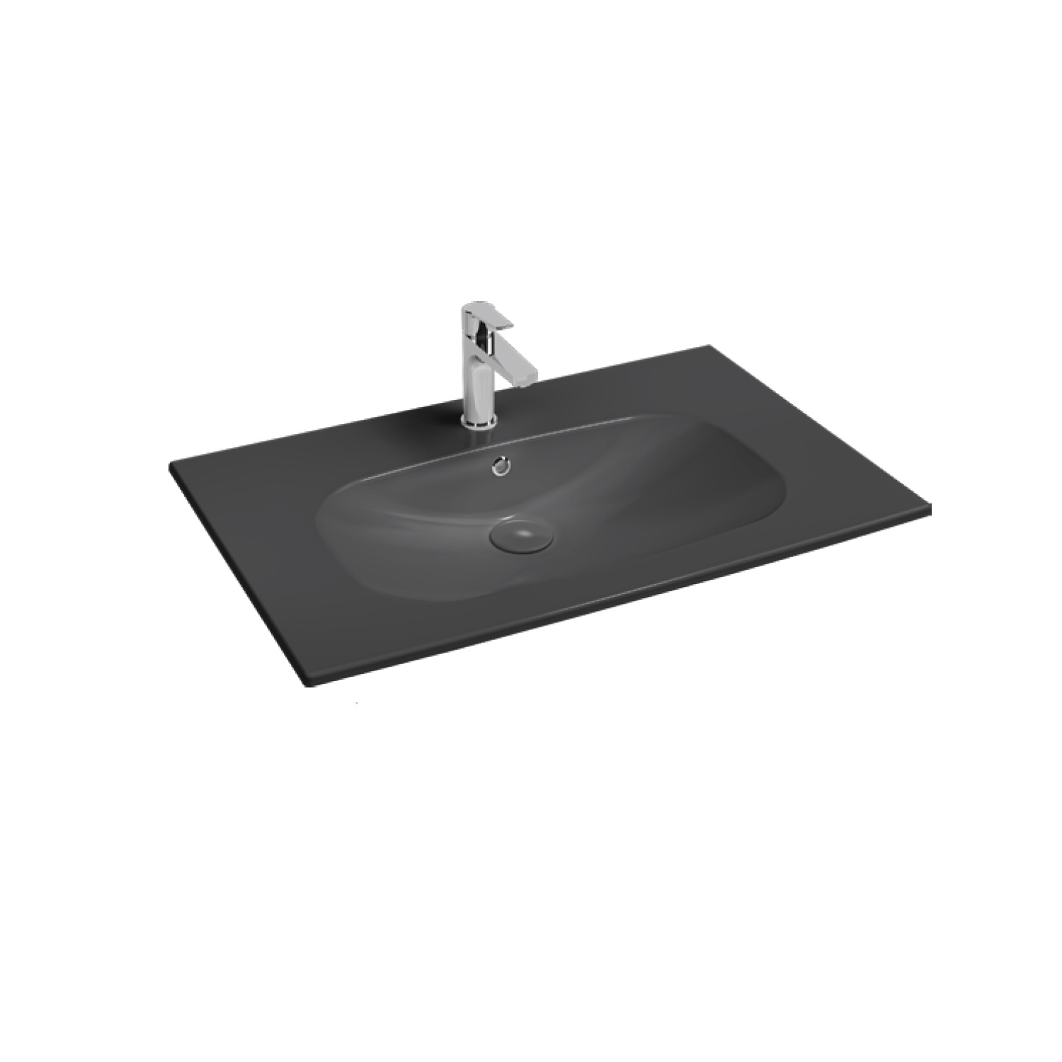 Fluido Tezgah Üstü Lavabo 60 cm Terracotta