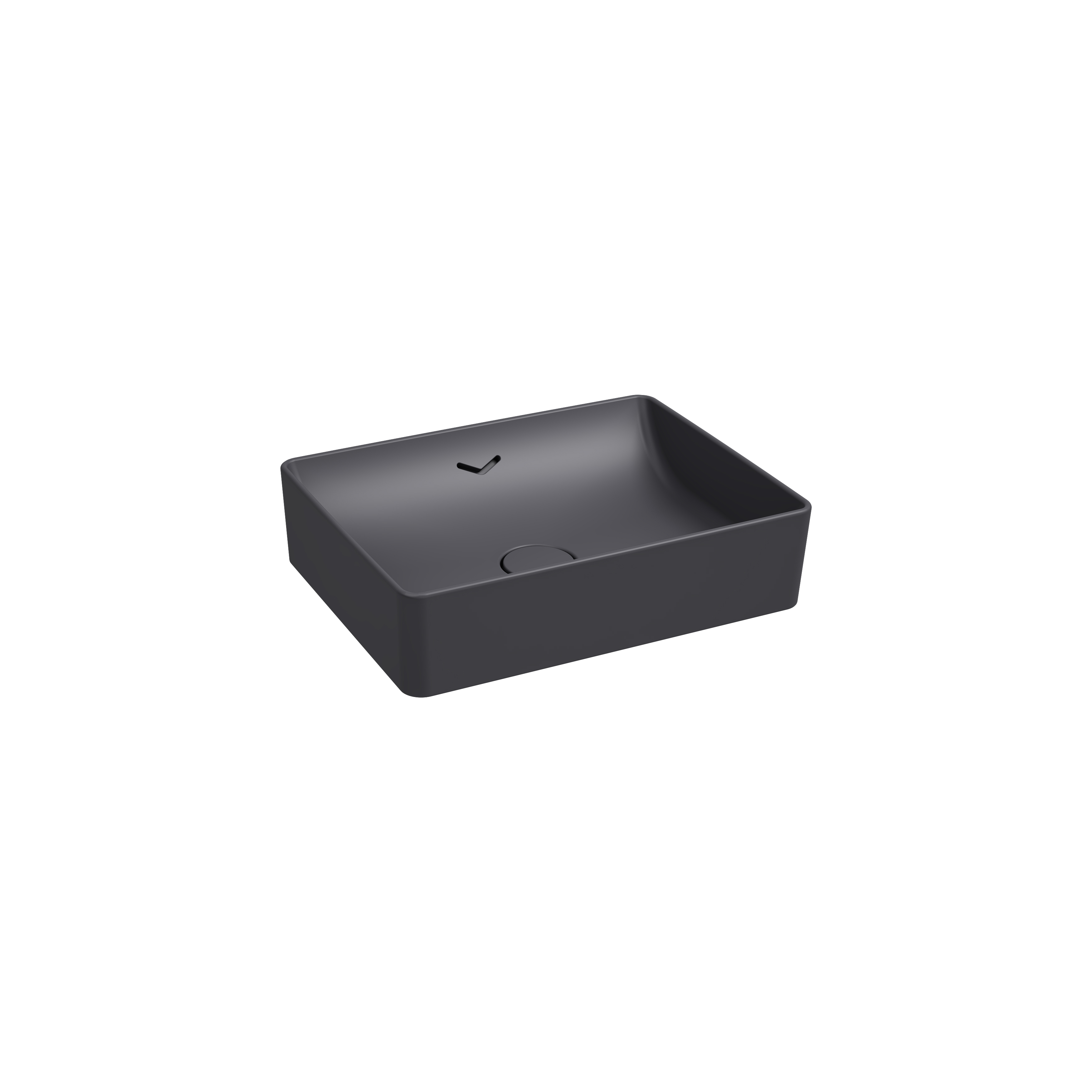 Allegro Tezgah Üstü Monoblok Lavabo 60 cm Siyah