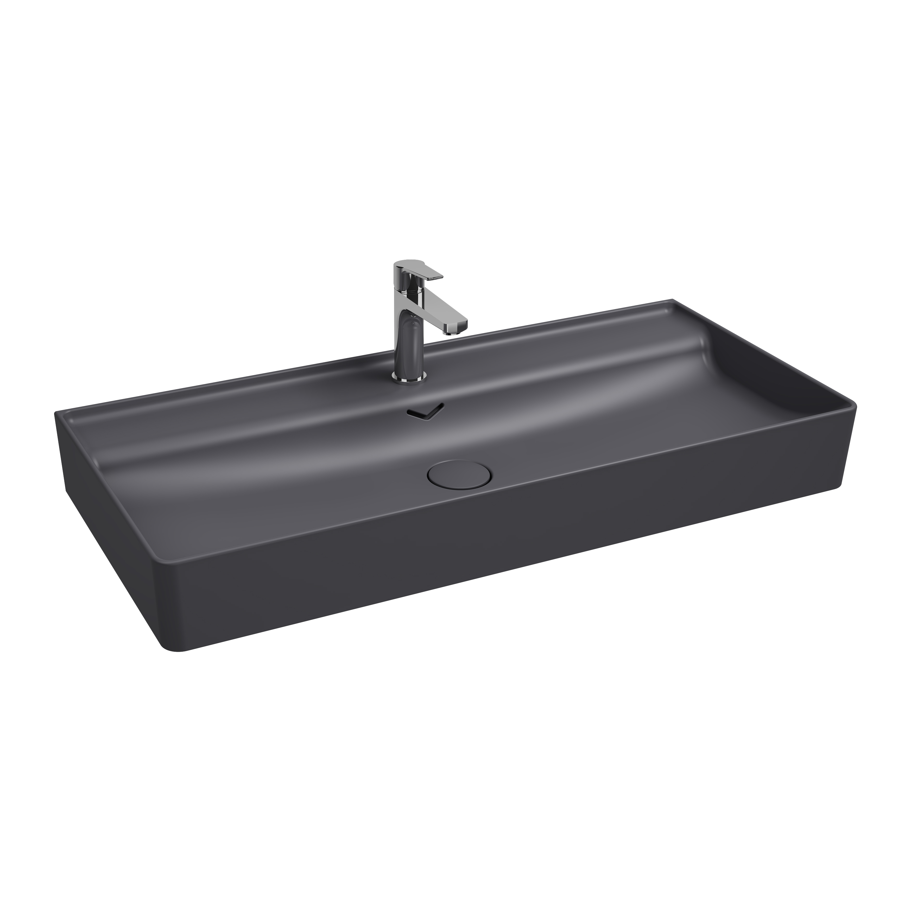 Vea Tezgah Üstü Lavabo 101 cm Antrasit