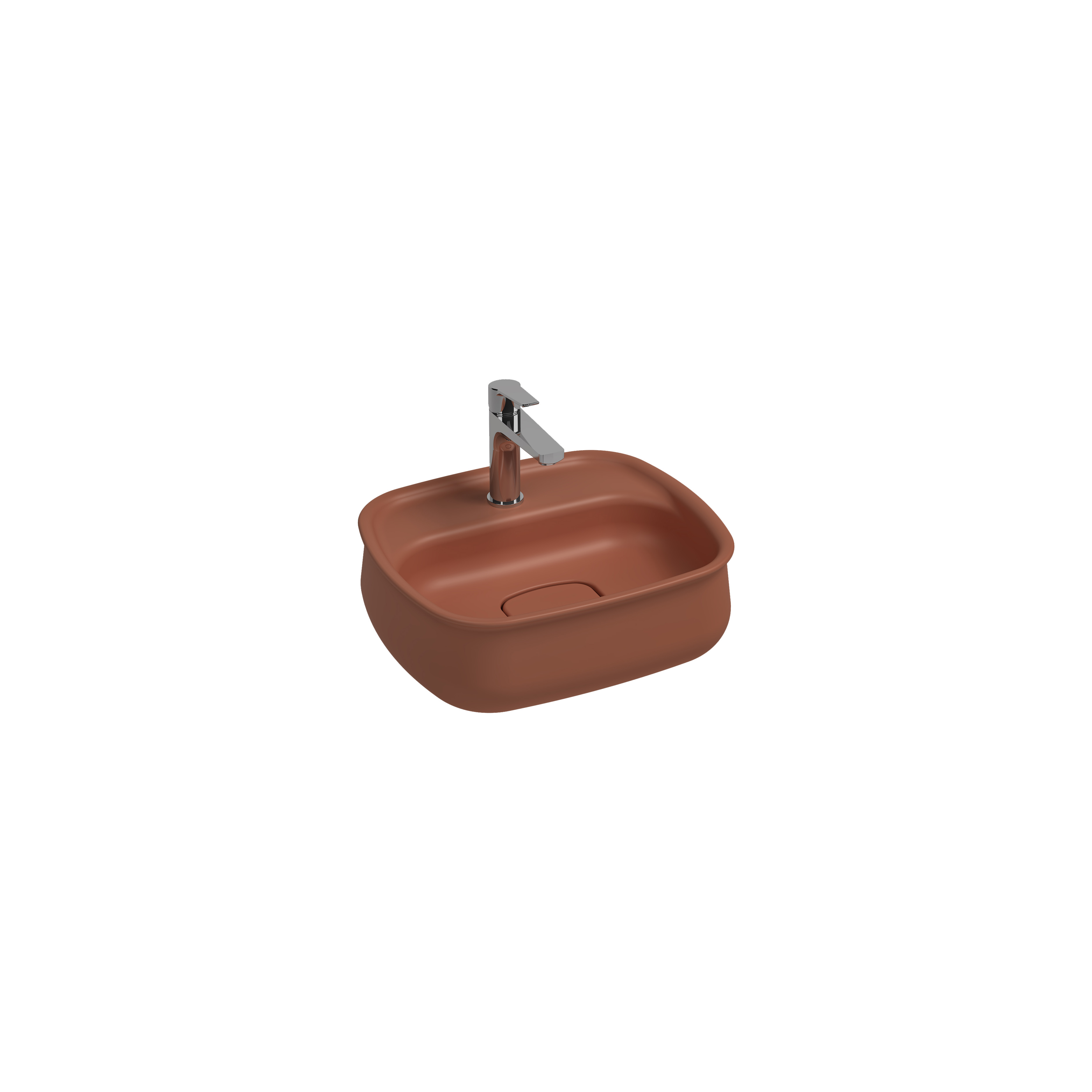 Isvea Fluido Tezgah Üstü Lavabo 47 cm Terracotta - 10FDS6553I