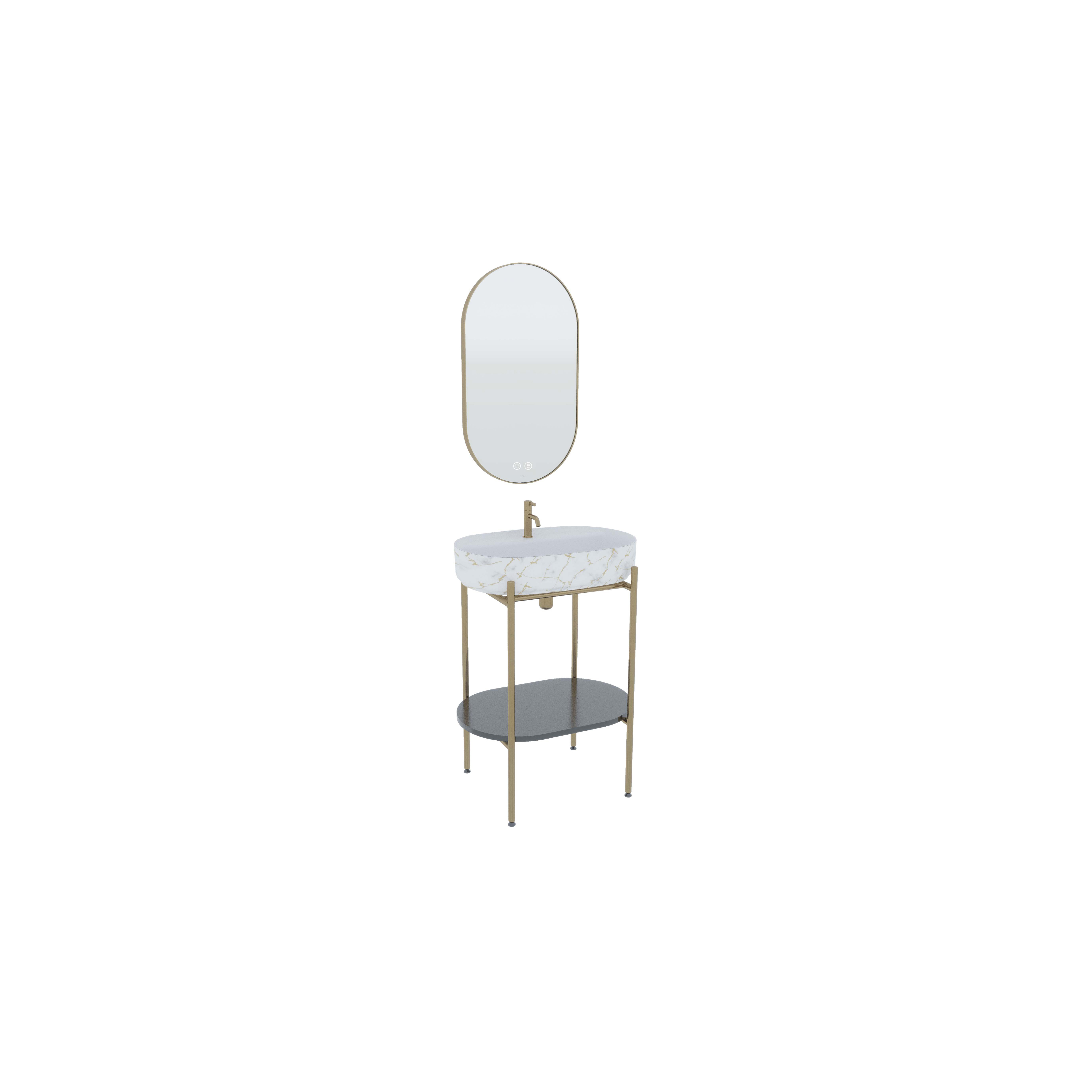 PUNO ART Metal Profile Sink Unit  60 cm