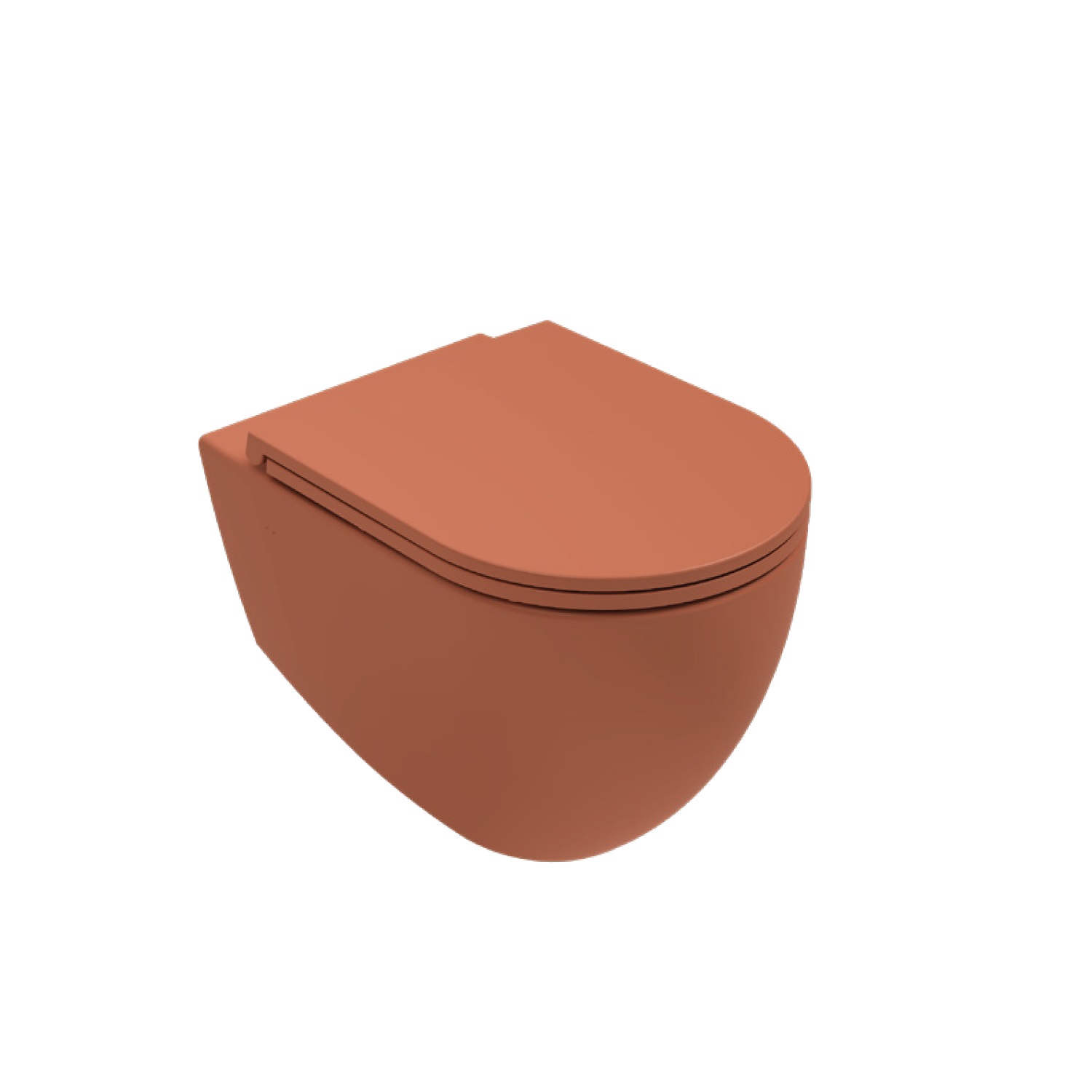 Fluido Tezgah Üstü Lavabo 60 cm Terracotta
